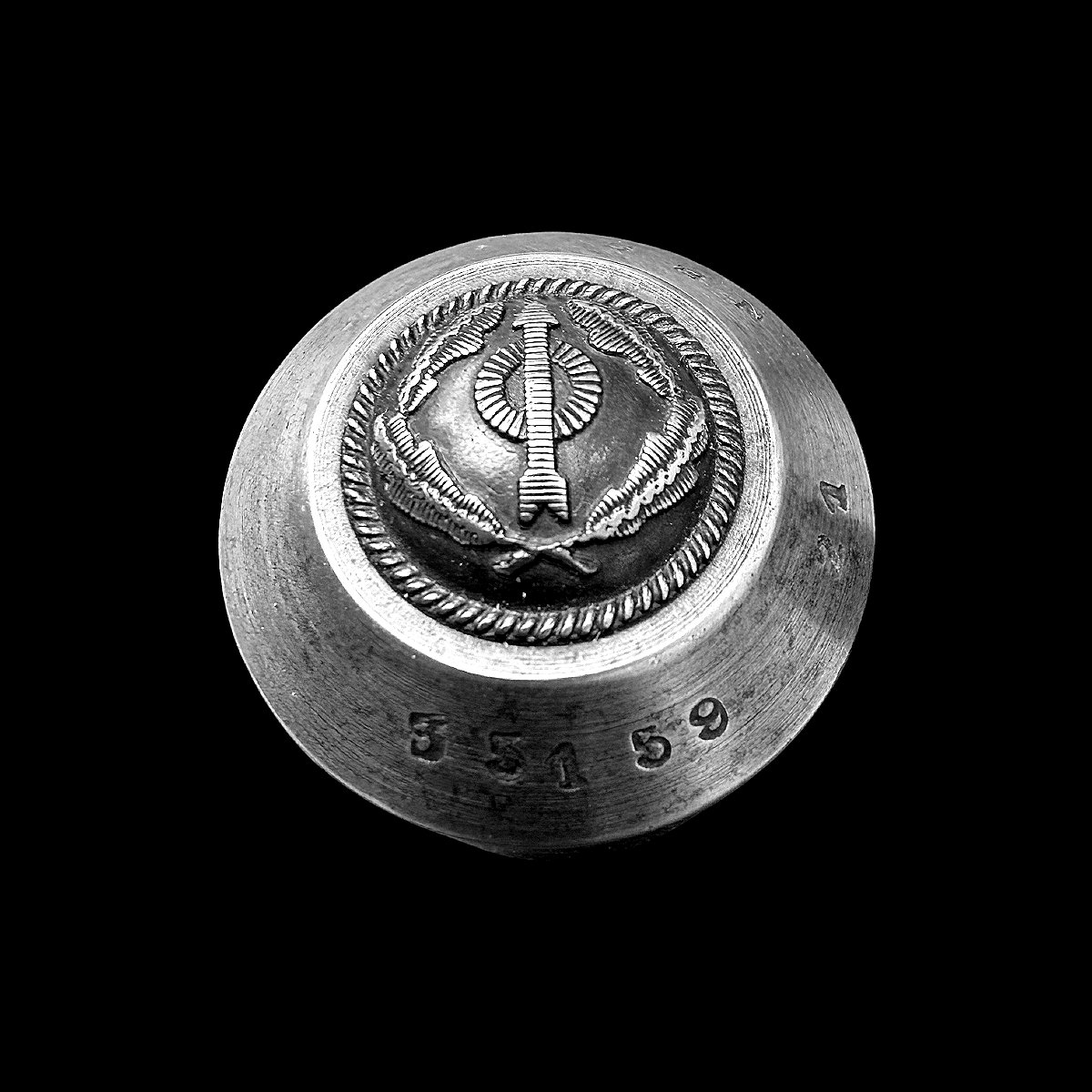 Paire de Matrices Militaria en Acier -Bouton d'Uniforme Artillerie ou Génie - XIXème siècle-photo-3