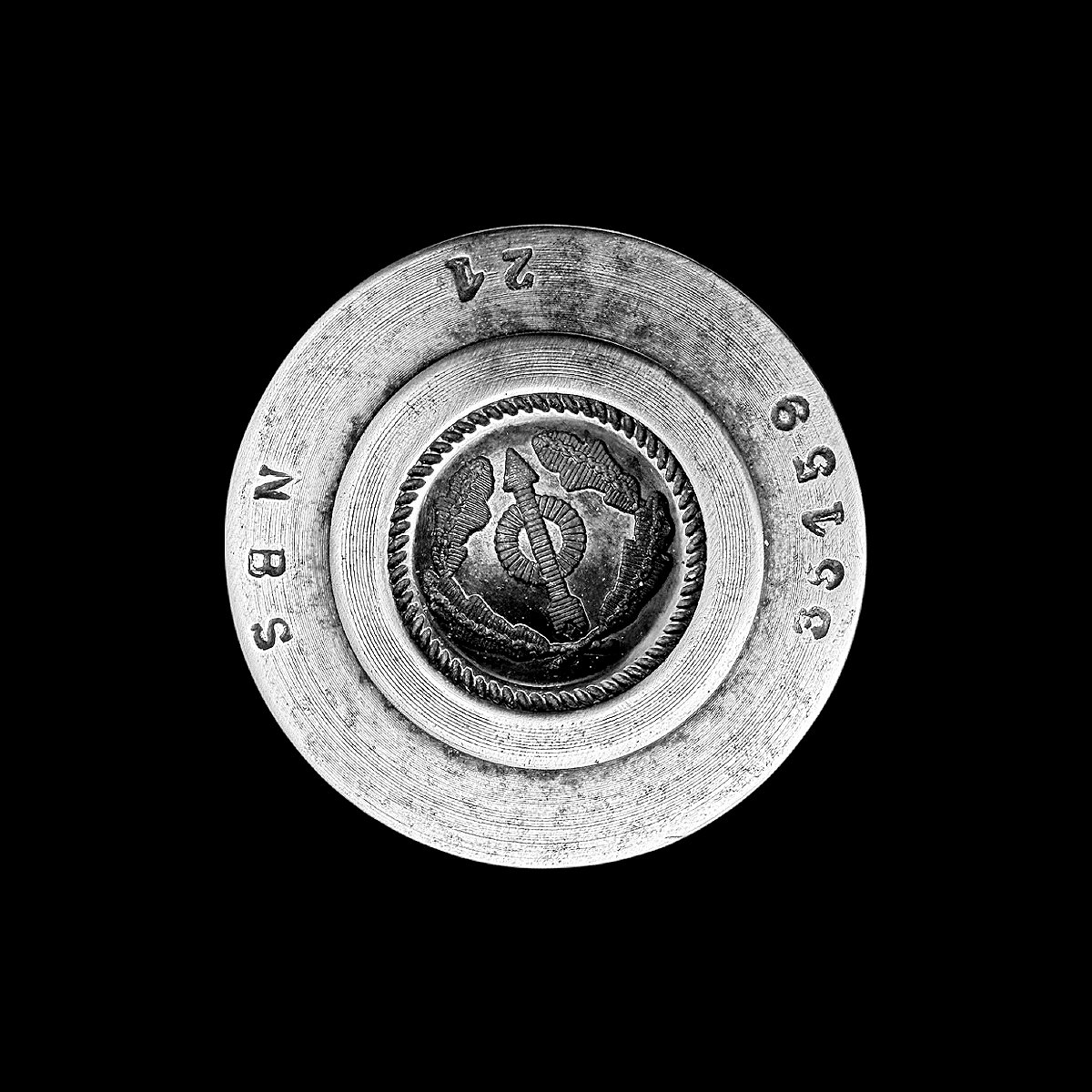 Paire de Matrices Militaria en Acier -Bouton d'Uniforme Artillerie ou Génie - XIXème siècle-photo-4