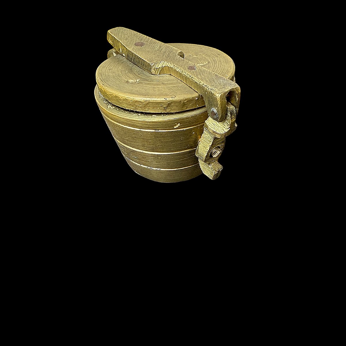 Pile à Godets Complète en Laiton – Poids Gigognes – Métrologie du XIXe Siècle-photo-4