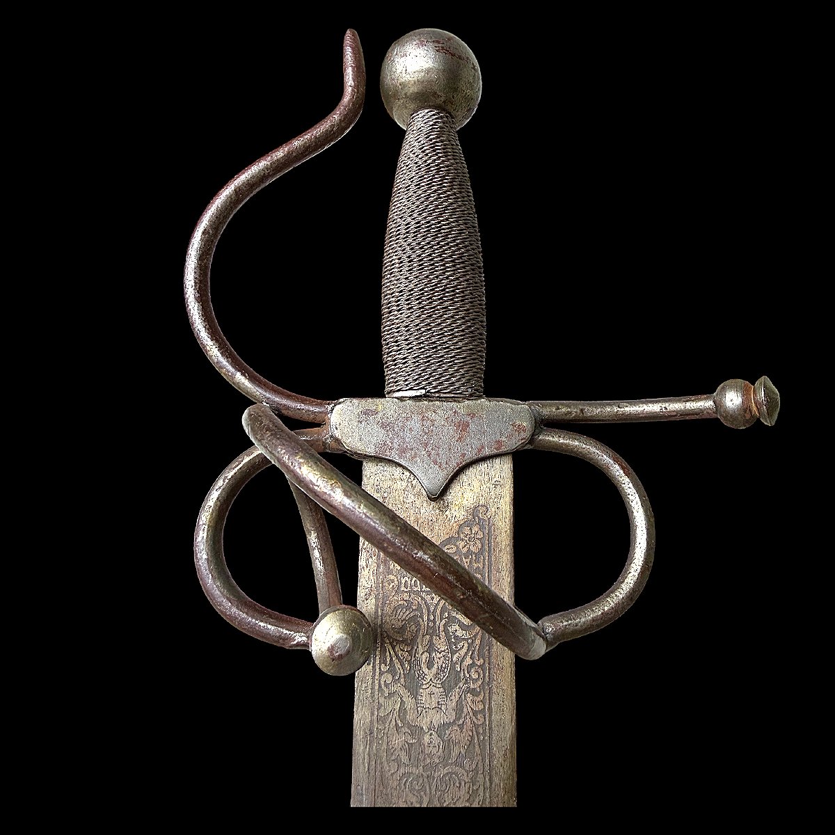 17th-century Style Rapier-type Sword - Spanish Manufacture From Toledo - Mid-20th Century-photo-2