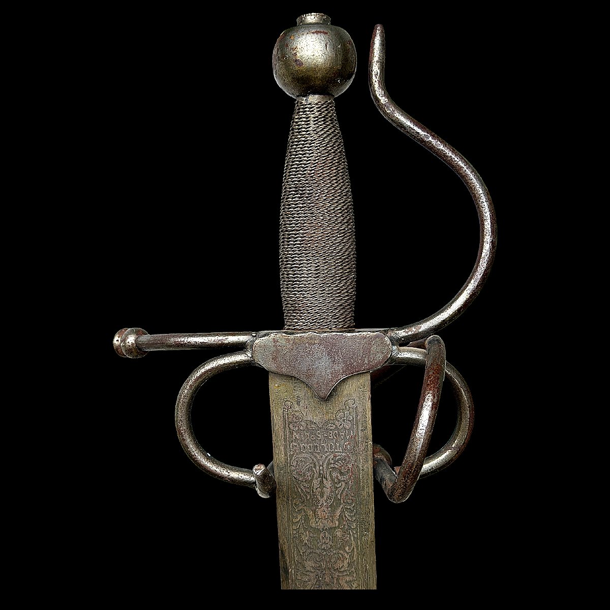 17th-century Style Rapier-type Sword - Spanish Manufacture From Toledo - Mid-20th Century-photo-3