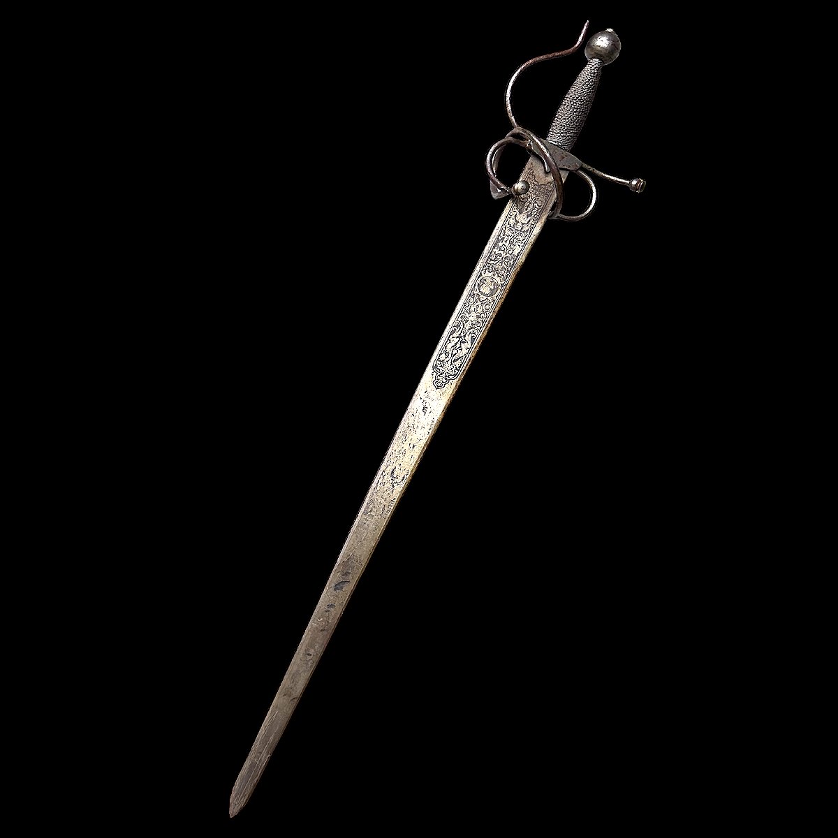 17th-century Style Rapier-type Sword - Spanish Manufacture From Toledo - Mid-20th Century-photo-4
