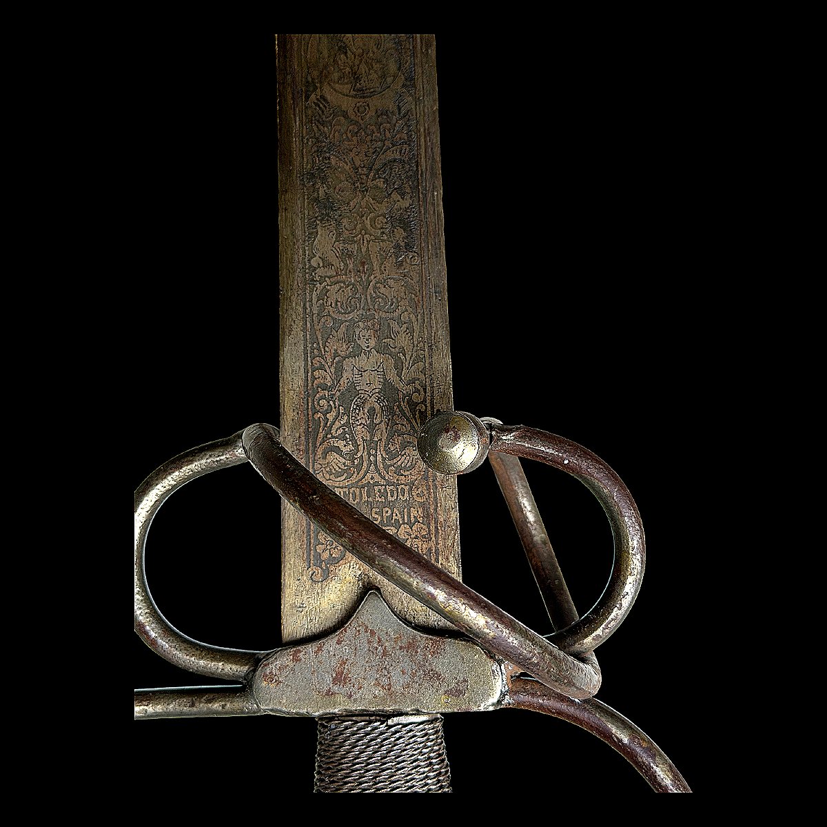 17th-century Style Rapier-type Sword - Spanish Manufacture From Toledo - Mid-20th Century-photo-5