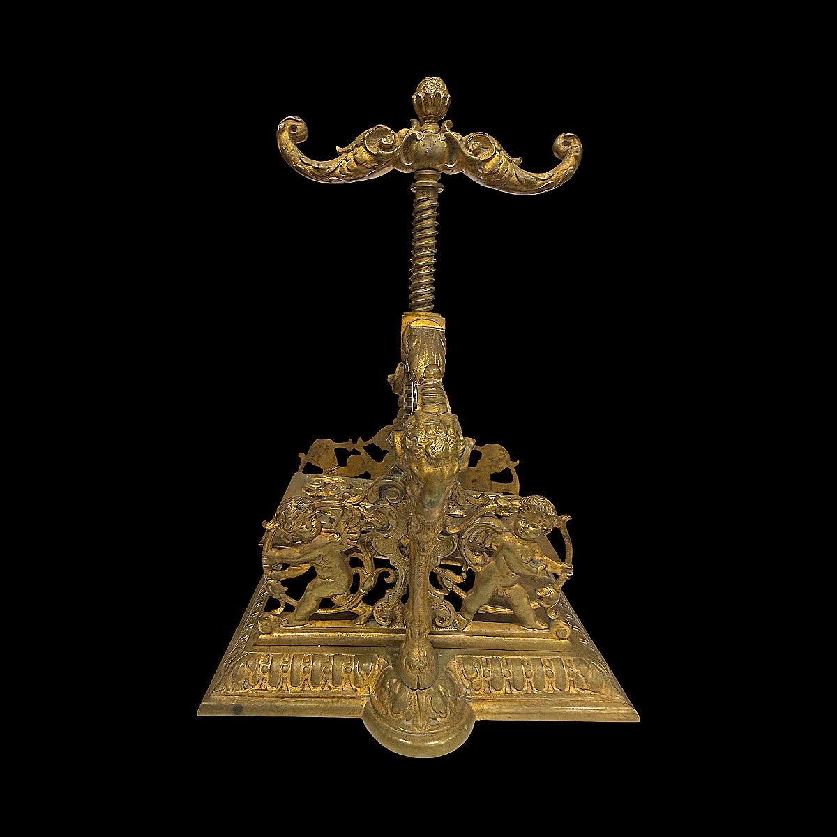 Bronze Business Card Press - 19th Century - Napoleon III Period - France - Circa 1870-photo-2