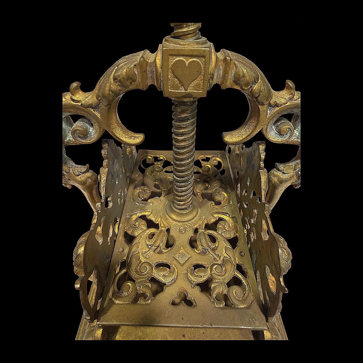 Bronze Business Card Press - 19th Century - Napoleon III Period - France - Circa 1870-photo-4