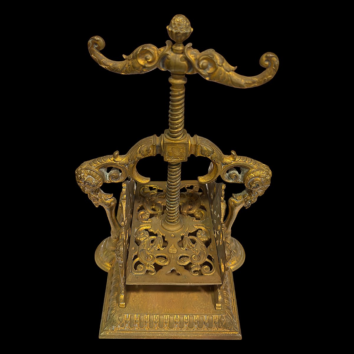 Bronze Business Card Press - 19th Century - Napoleon III Period - France - Circa 1870-photo-5