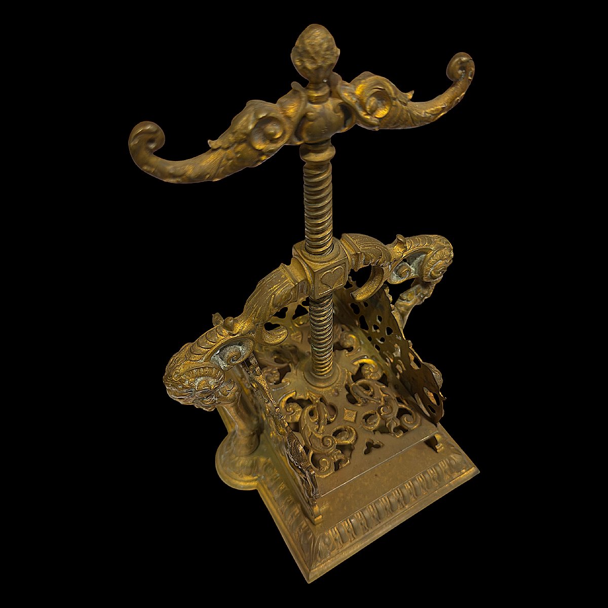 Bronze Business Card Press - 19th Century - Napoleon III Period - France - Circa 1870-photo-6