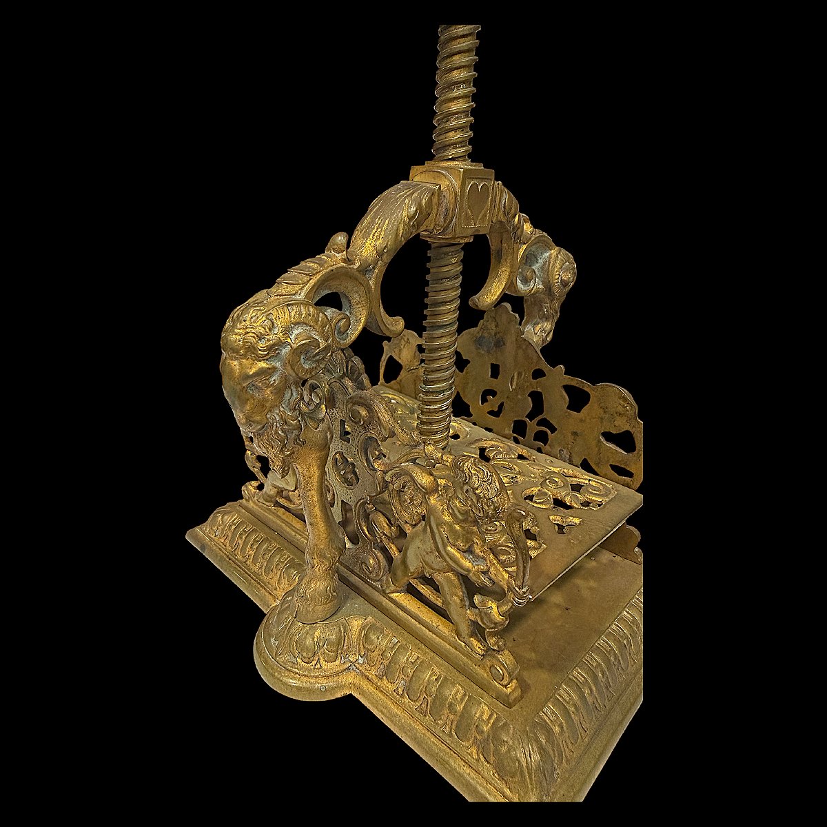 Bronze Business Card Press - 19th Century - Napoleon III Period - France - Circa 1870-photo-7