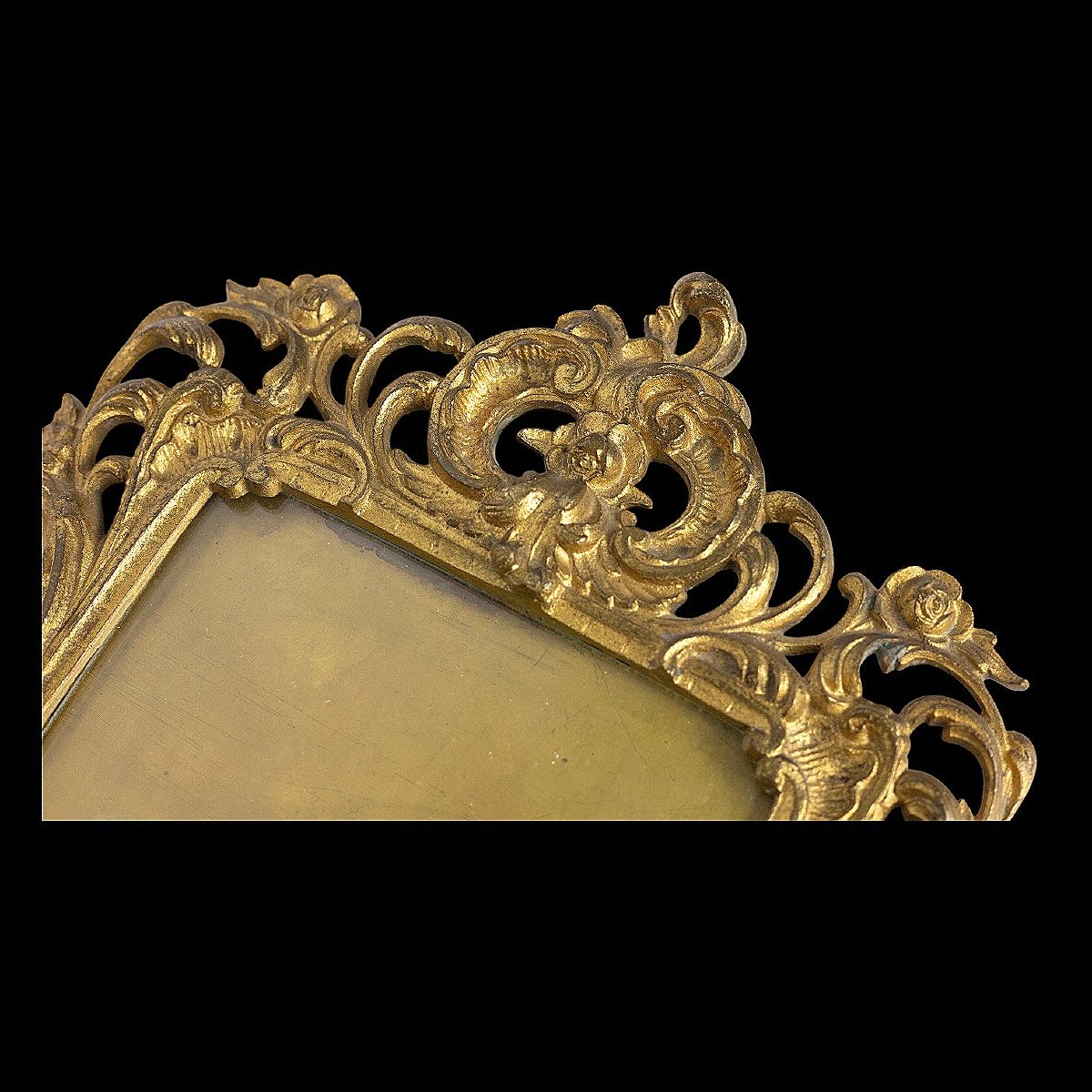 Cadre Photo en Bronze Doré Style Rocaille Louis XV - Époque XIXème Siècle - Vers 1890-photo-4