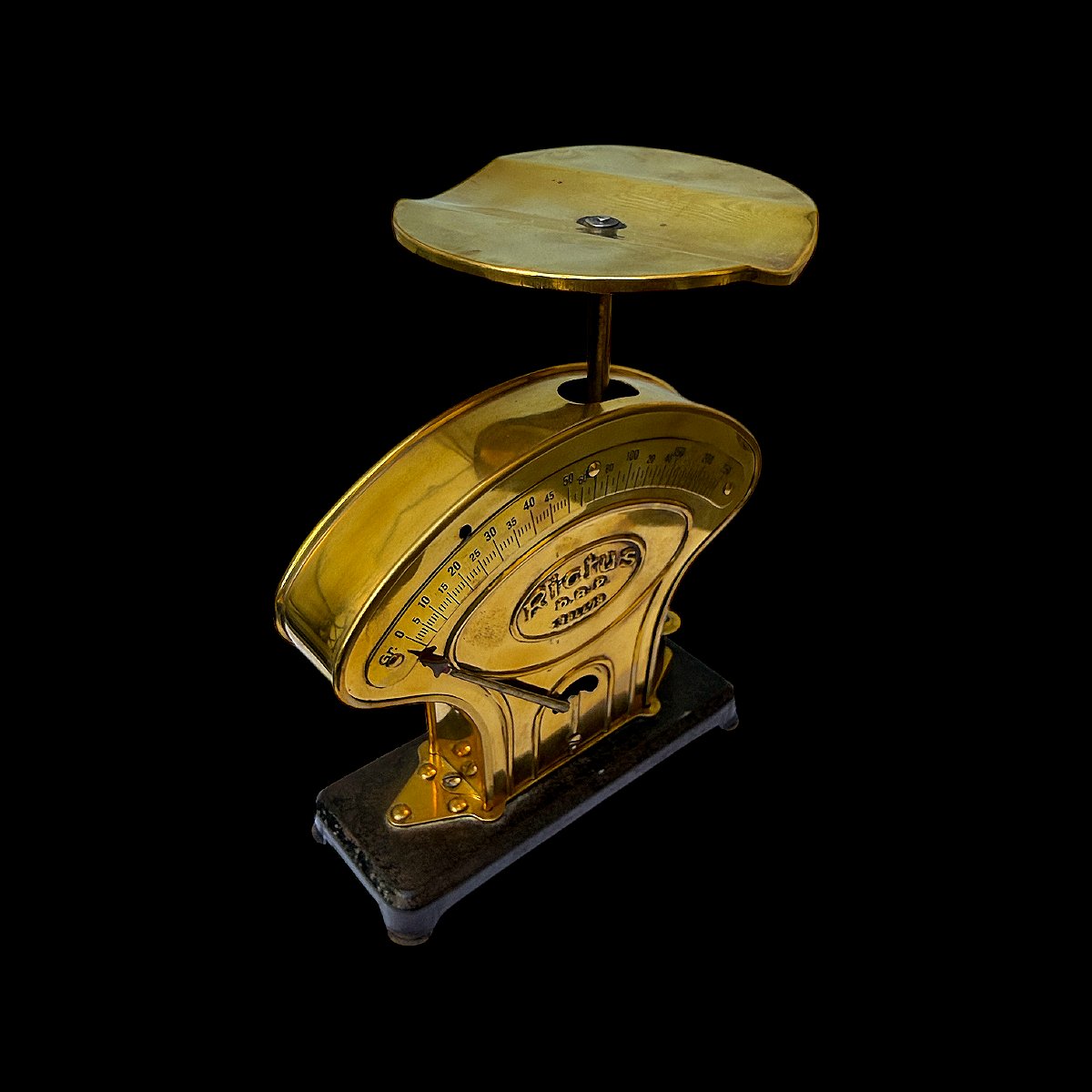 Balance Pèse-Lettres de Collection Rictus DRP - Laiton Doré - Fin XIXe siècle - Numéroté 384478-photo-2
