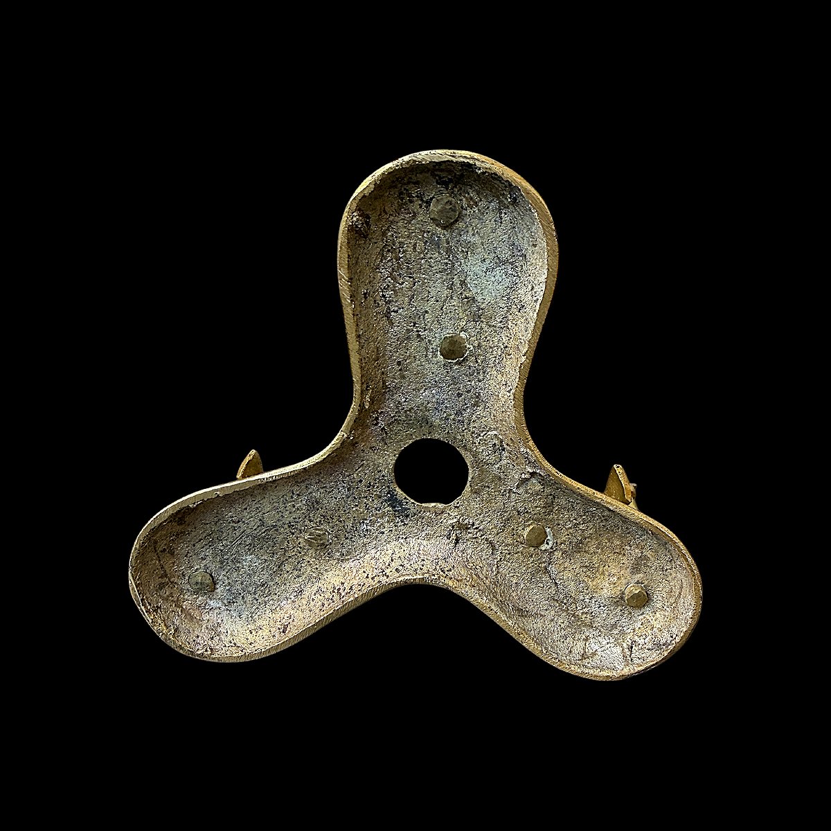 Brass Trinket Tray Decorated With Three Elephants And A Translucent Alabaster Bowl - Circa 1950-photo-2
