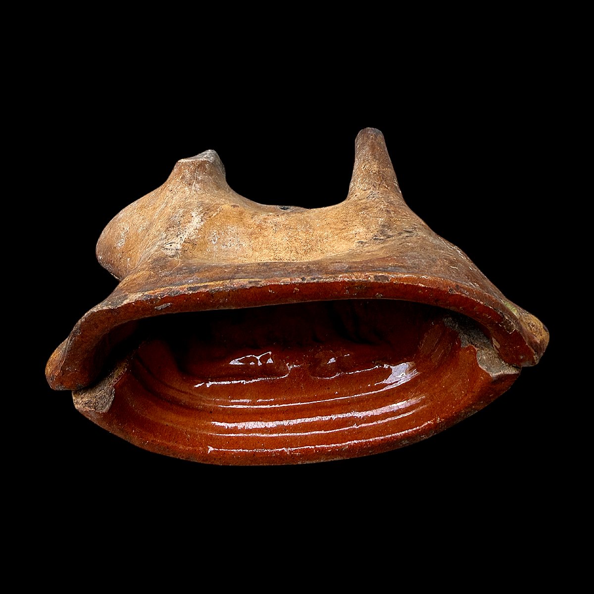 Paire de Moules à Agneau Pascal en Terre Vernissée - Art Populaire - Fin XVIIIe - Début XIXe-photo-2