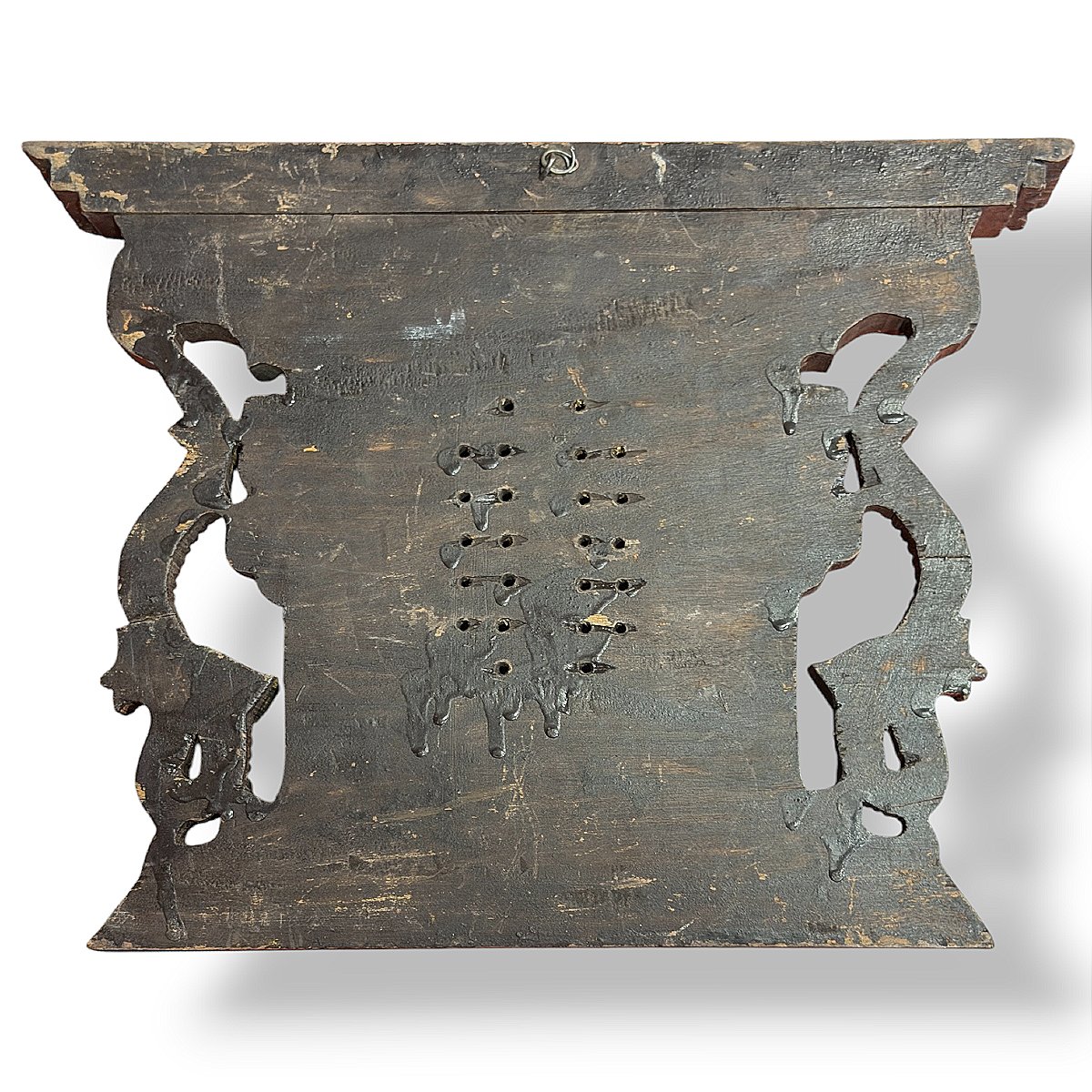 Indo-nepalese Carved Wood Architectural Element With Dragons And Arch - 19th Century-photo-4