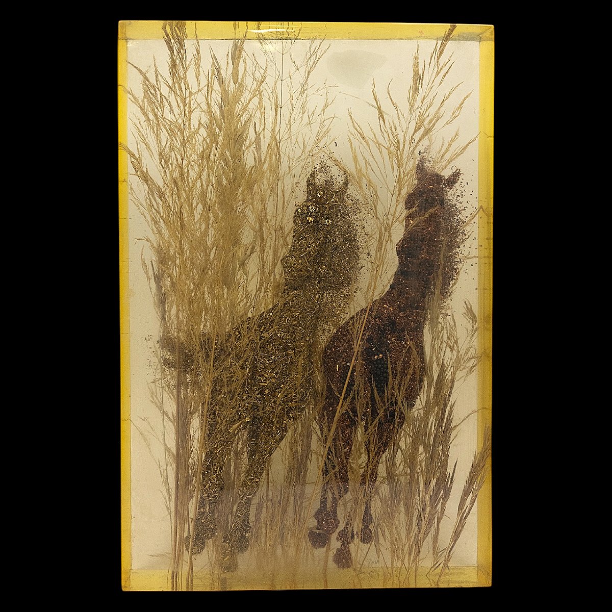 Pierre Giraudon (1923-2012) - Resin Sculpture With Two Horses - 20th Century - Height 39cm-photo-2