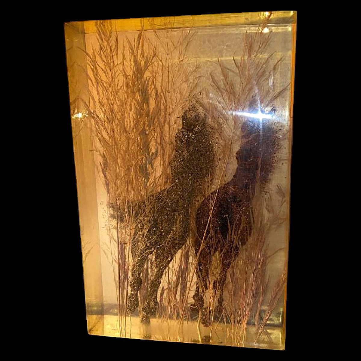 Pierre Giraudon (1923-2012) - Resin Sculpture With Two Horses - 20th Century - Height 39cm-photo-2
