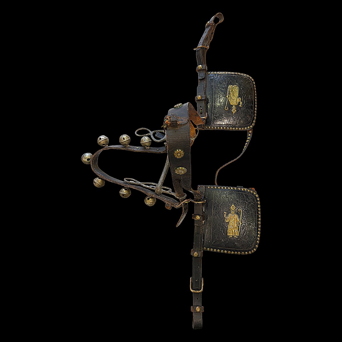 Parade Horse Harness Depicting Saint Eloi With His Bell – Circa 1900-photo-4