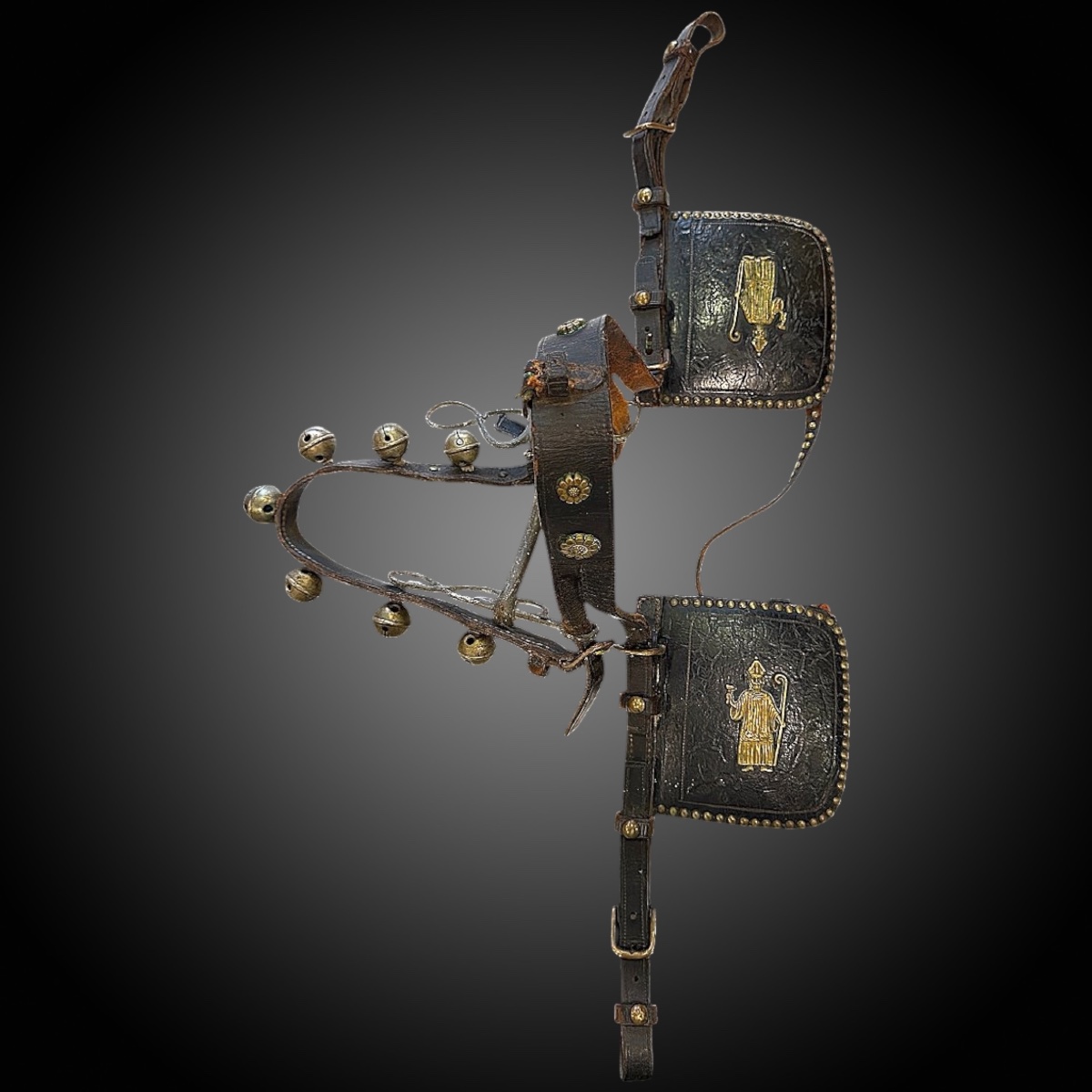 Parade Horse Harness Depicting Saint Eloi With His Bell – Circa 1900-photo-4