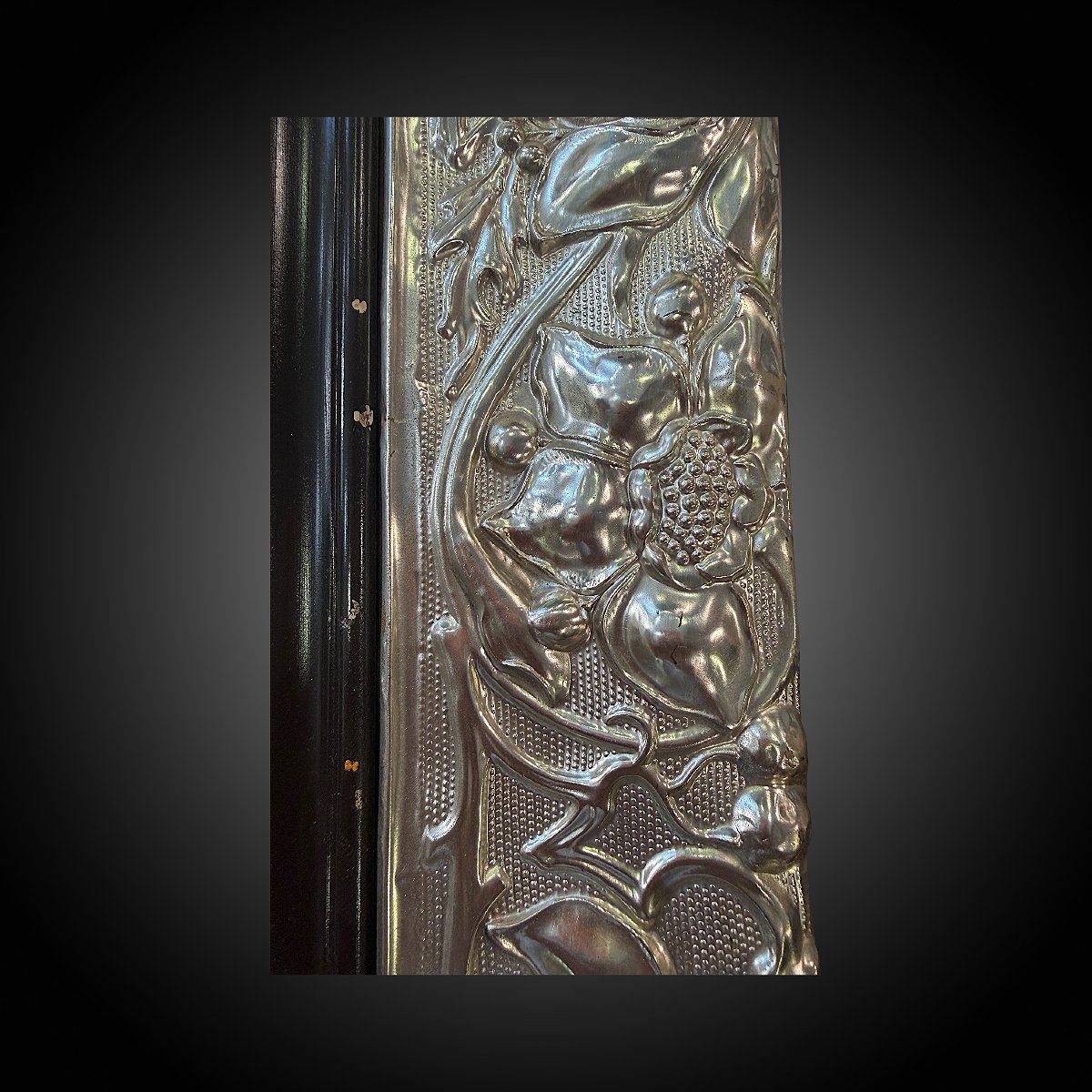 Tableau De Dévotion Sainte Famille Et Passion - Embossed Copper And Nickel Silver - 19th Century-photo-2