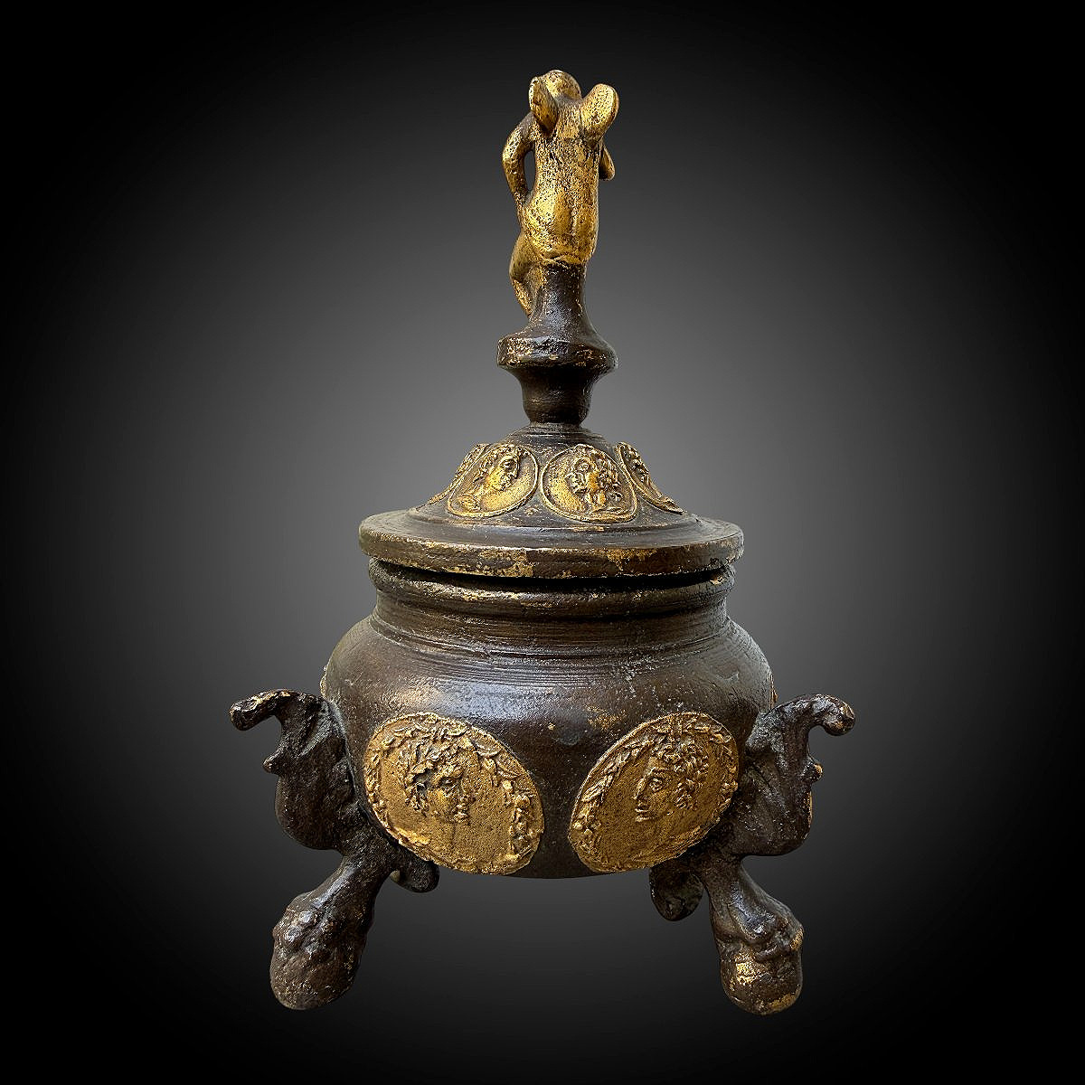 Grand Tour Bronze Incense Burner - Italy - 19th Century-photo-2