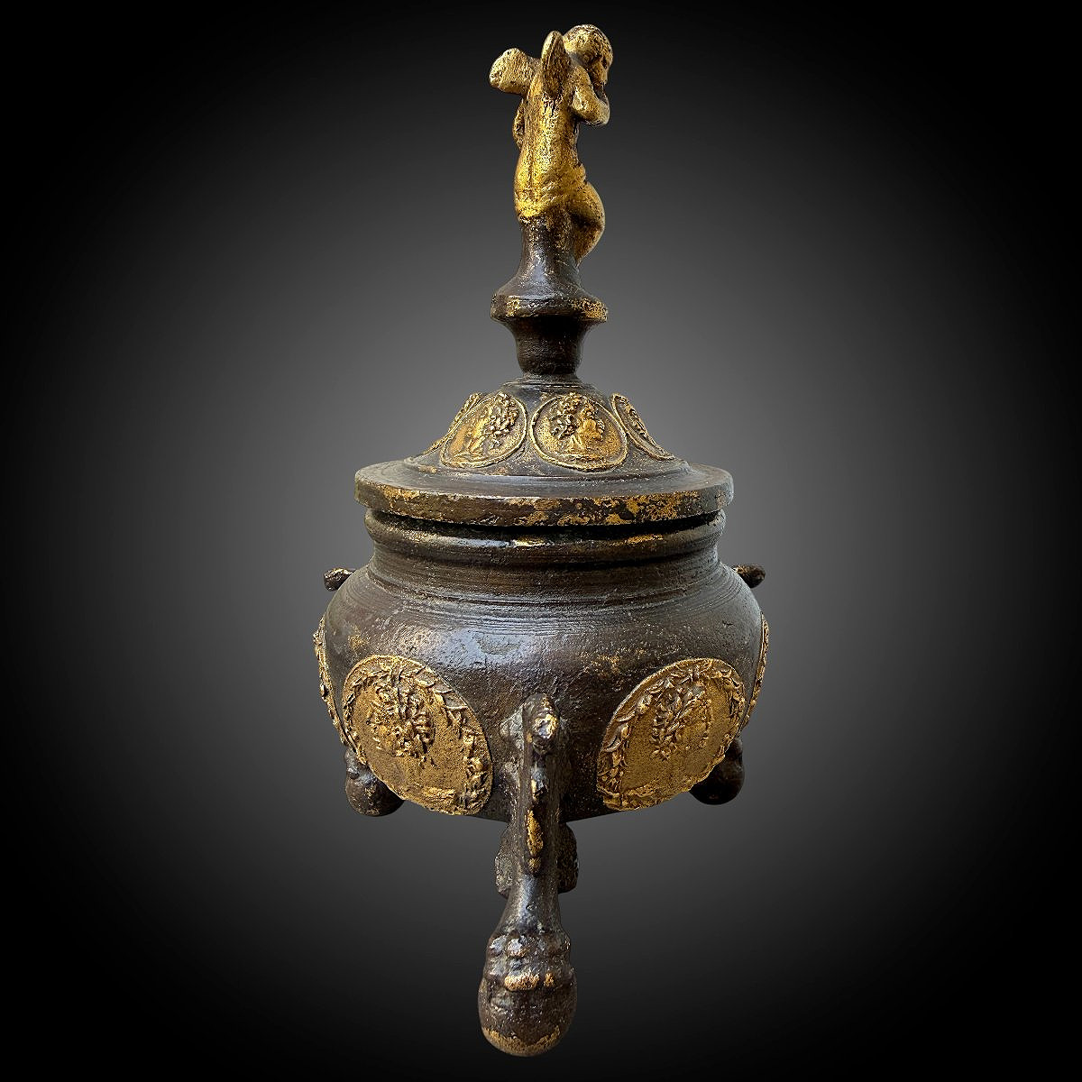 Grand Tour Bronze Incense Burner - Italy - 19th Century-photo-3