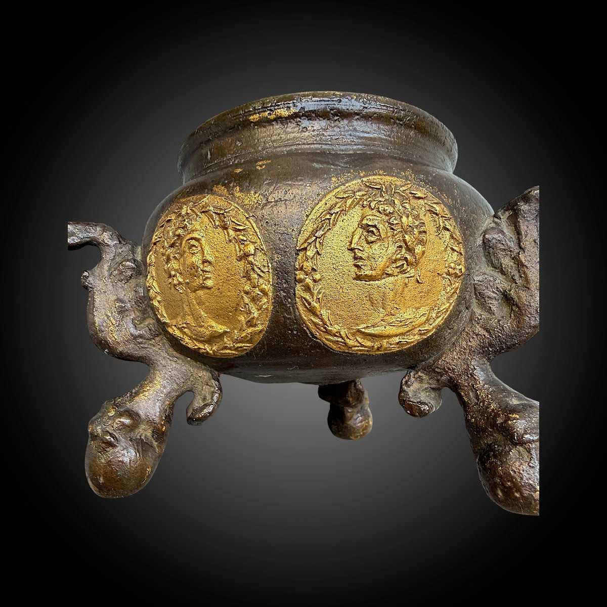 Grand Tour Bronze Incense Burner - Italy - 19th Century-photo-2
