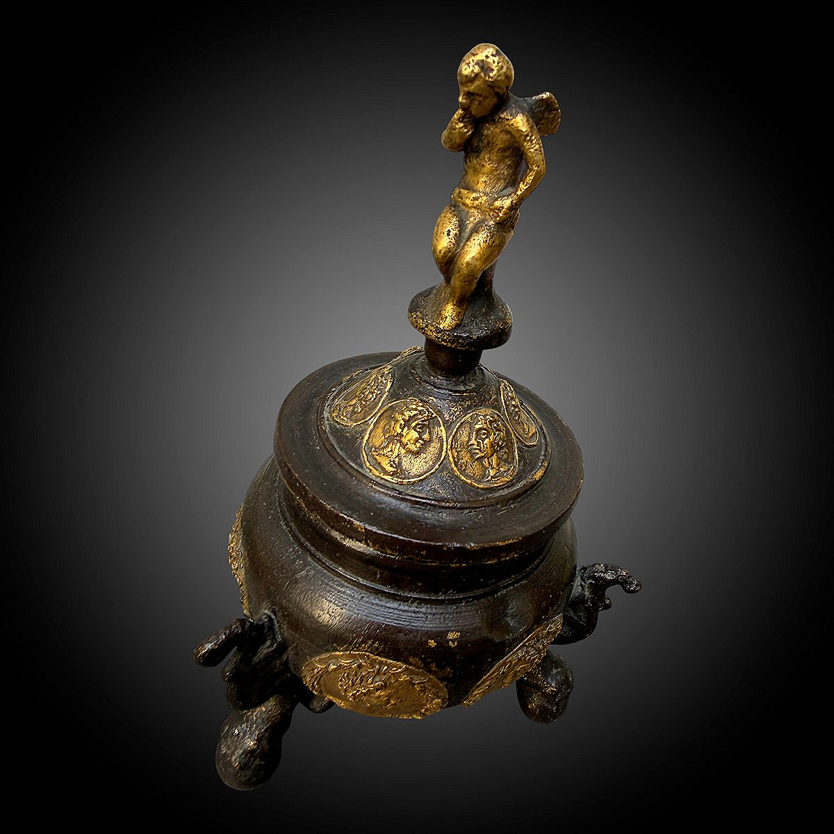 Grand Tour Bronze Incense Burner - Italy - 19th Century-photo-3