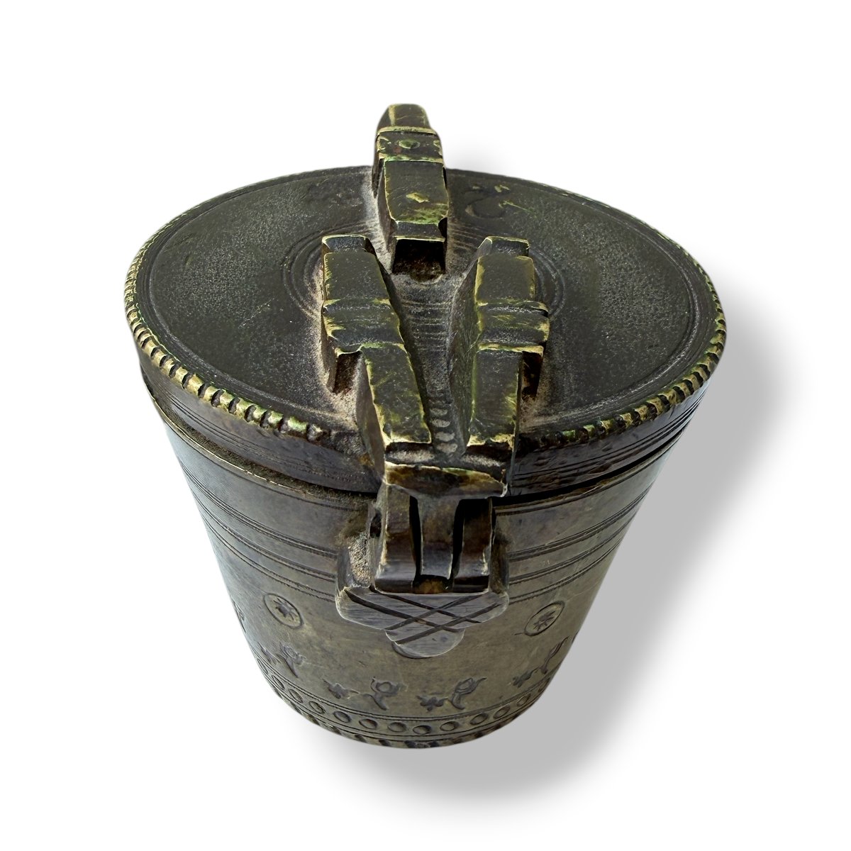 Nuremberg Stack Brass & Bronze Bucket Weights - Complete Series - 17th-18th Century-photo-5