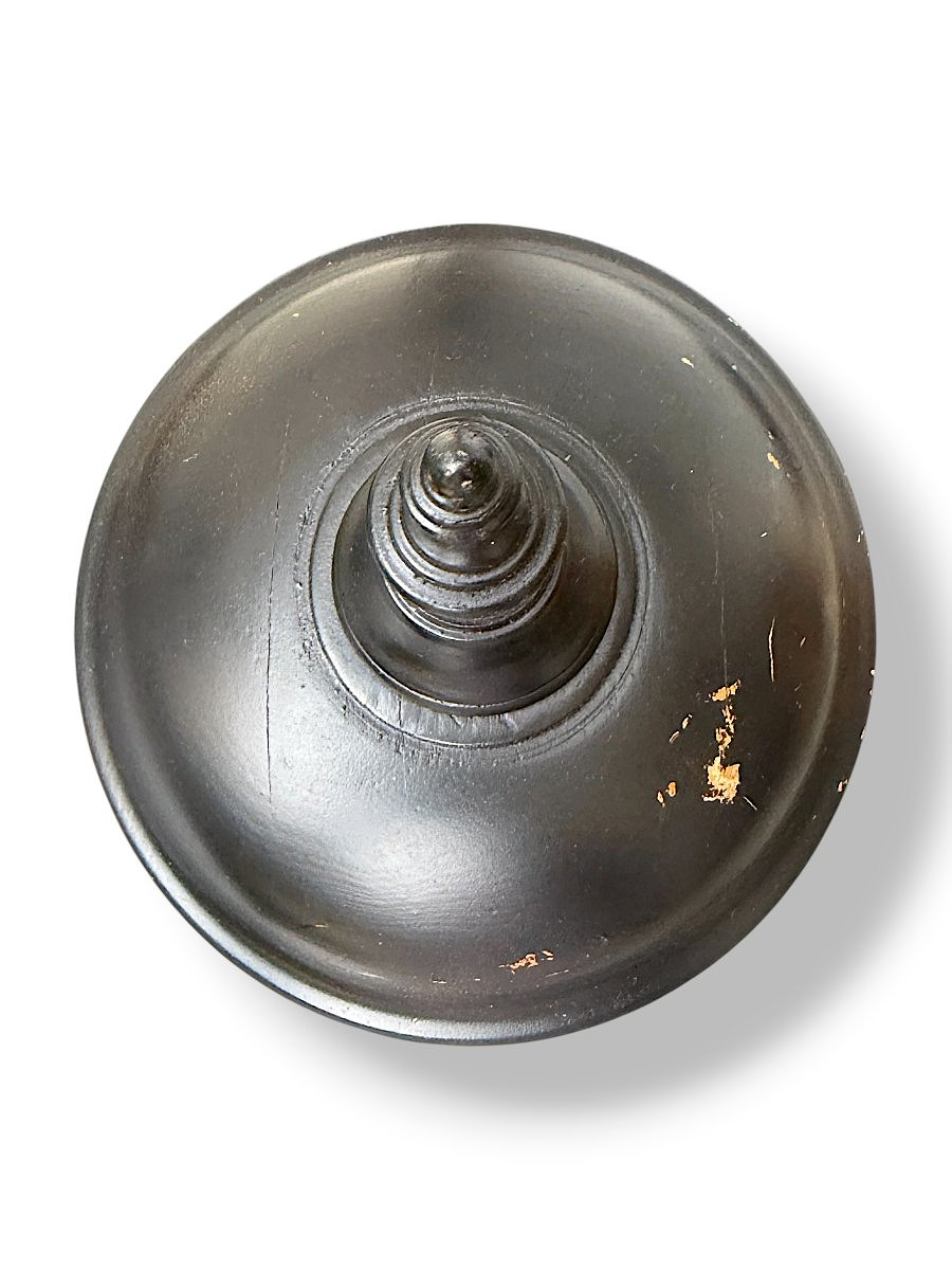 Turned Ebonized Wood Temple - Watch-holder - Souvenir Du Grand Tour - 19th Century-photo-2