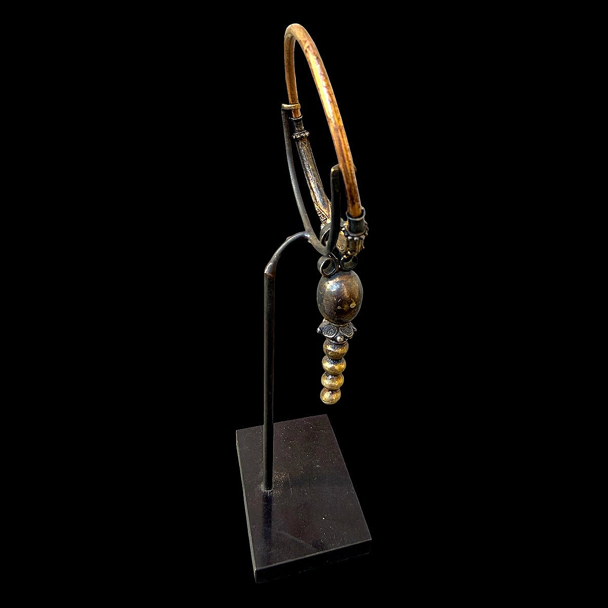 Traditional Metal Earring - Sulawesi - Celebes Islands - Early 20th Century-photo-3