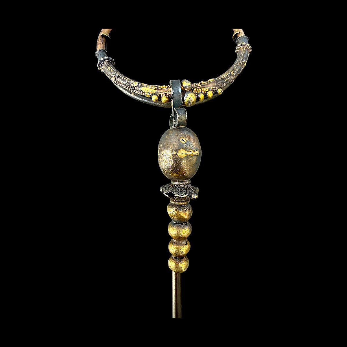 Traditional Metal Earring - Sulawesi - Celebes Islands - Early 20th Century-photo-2