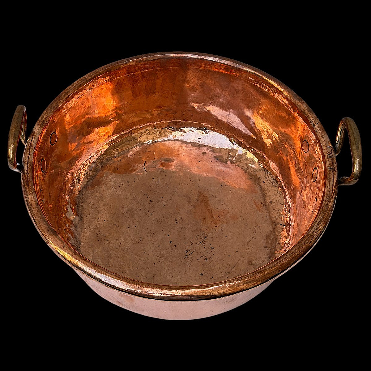 Copper Jam Bowl, Fully Cleaned And Polished - 19th Century - Diameter 35 Cm