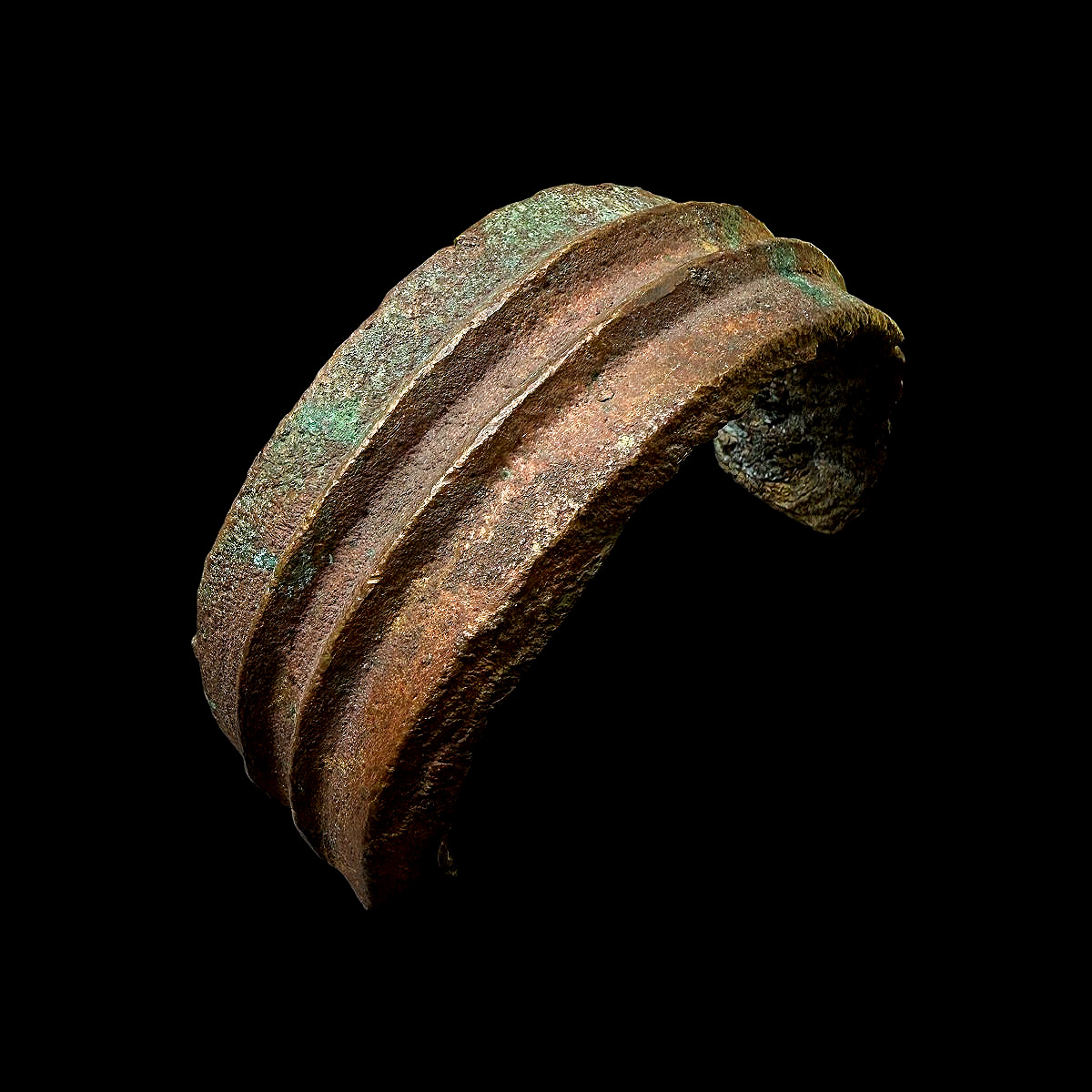 Bracelet-Monnaie de Prestige Africain En Bronze Ancien - Congo - Art Premier - L 11,5cm-photo-2