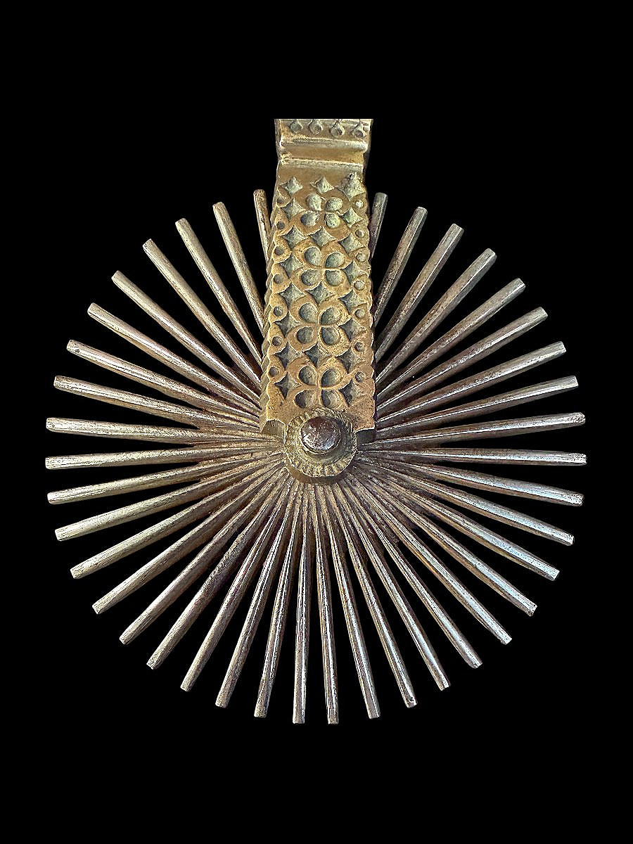 Paire d'éperons en Fer Forgé et Bronze - Amérique Latine - Fin XIXe siècle - Longueur 21cm-photo-2