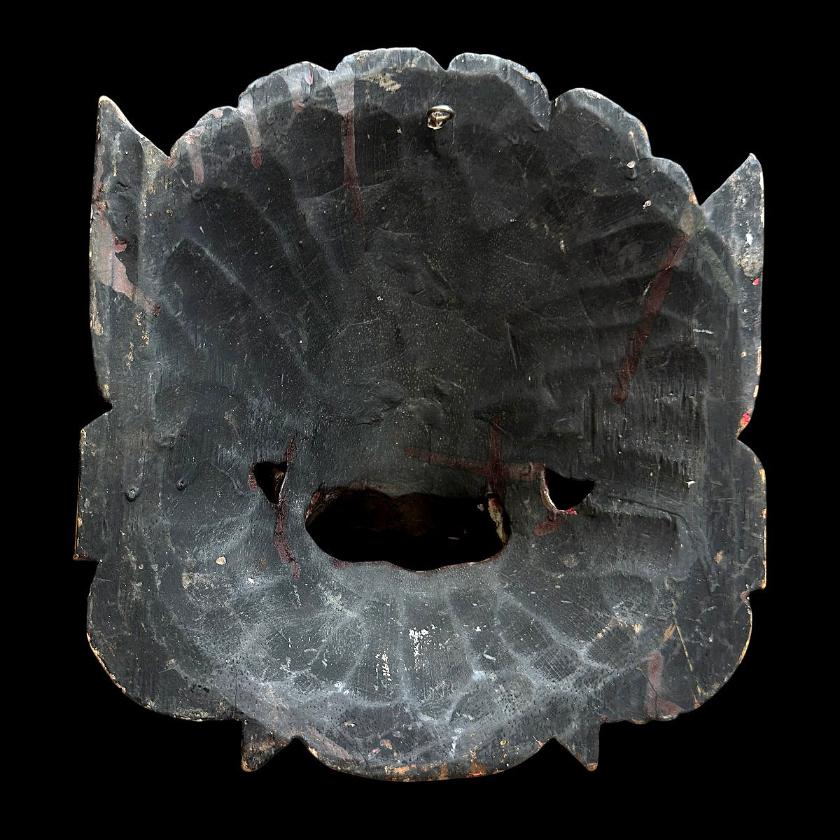 Masque Balinais en Bois Sculpté et Polychromé – Bali - Indonésie - XXe Siècle –Hauteur 24 cm-photo-4