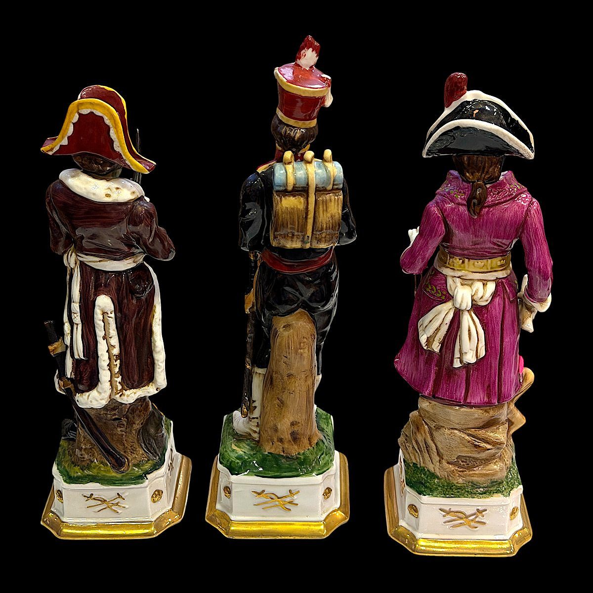 Ensemble de 16 Soldats Napoléoniens en Porcelaine - Dans le goût Capodimonte - XXe siècle-photo-3