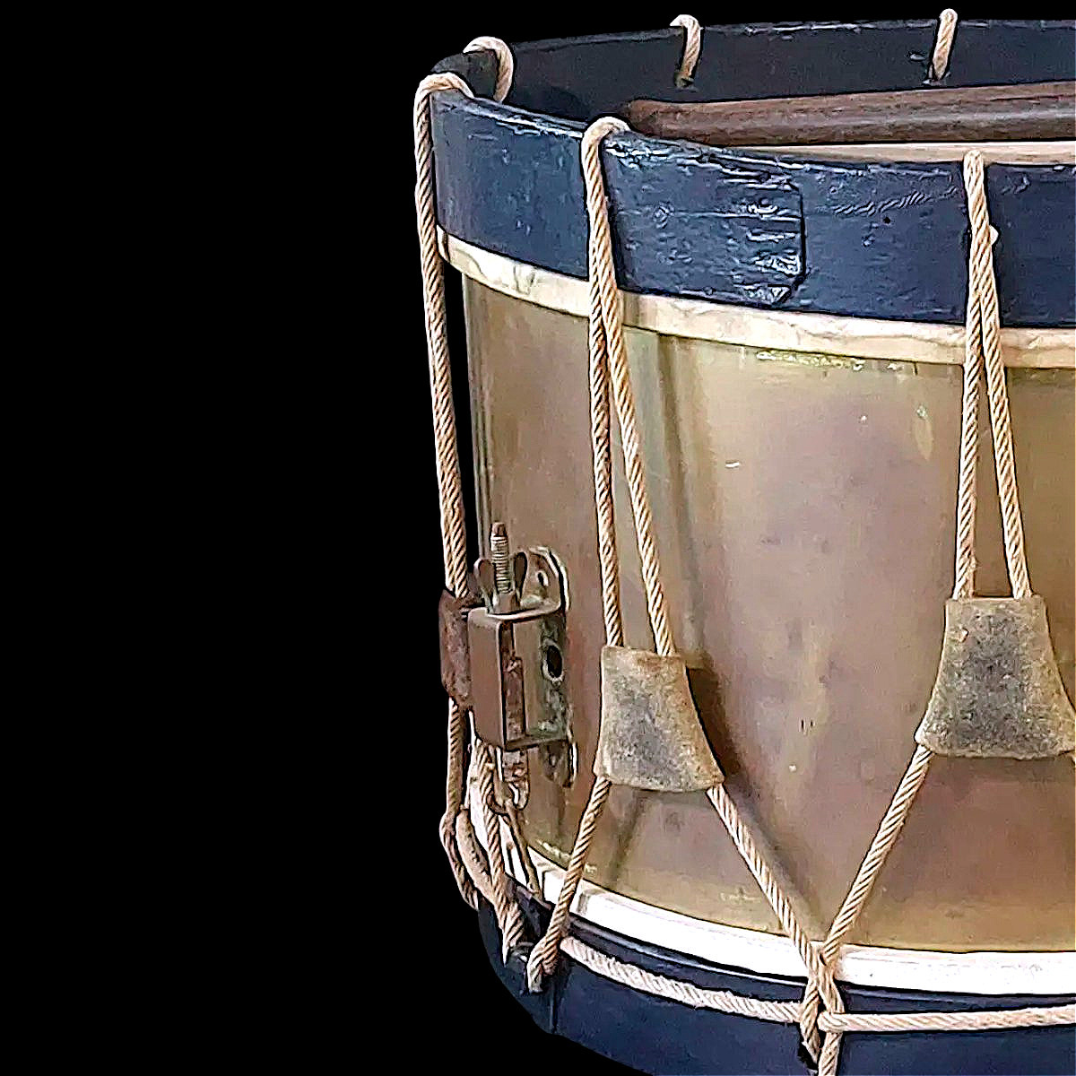 Tambour Militaire d’Infanterie, Sapeur ou Garde Champêtre avec ses Baguettes – XIXe Siècle-photo-2