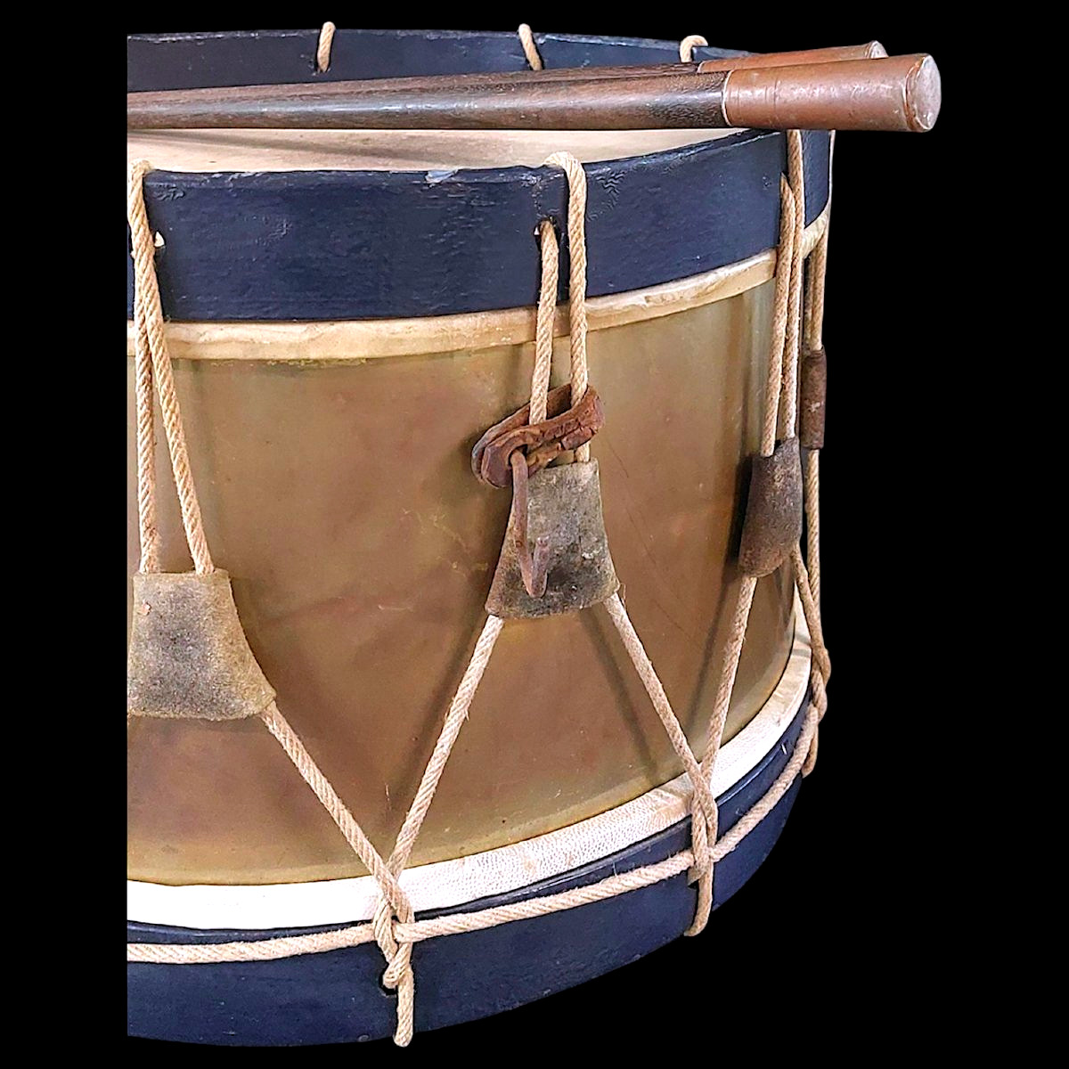 Tambour Militaire d’Infanterie, Sapeur ou Garde Champêtre avec ses Baguettes – XIXe Siècle-photo-4