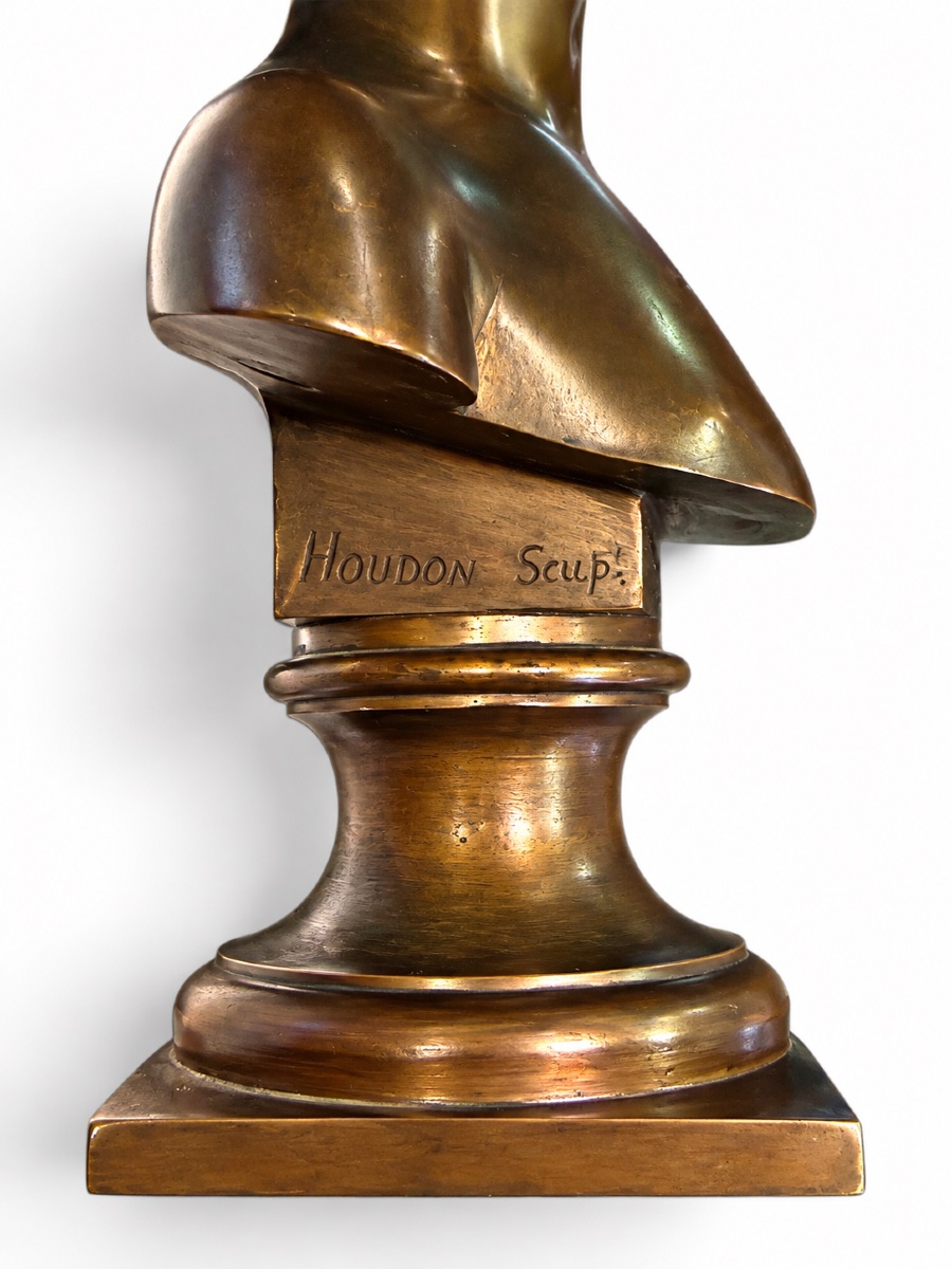 Bronze Bust Of Louise Brongniart After Houdon—signed Houdon And Susse Frères—19th Century-photo-4