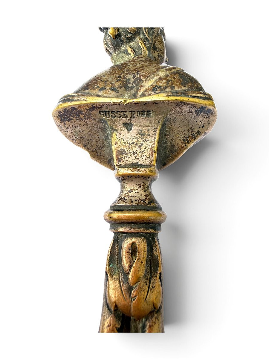 "diane" Letter Opener And Paper Cutter In Gilded Bronze, Louis XVI Style - Susse Frères - 19th Century-photo-3