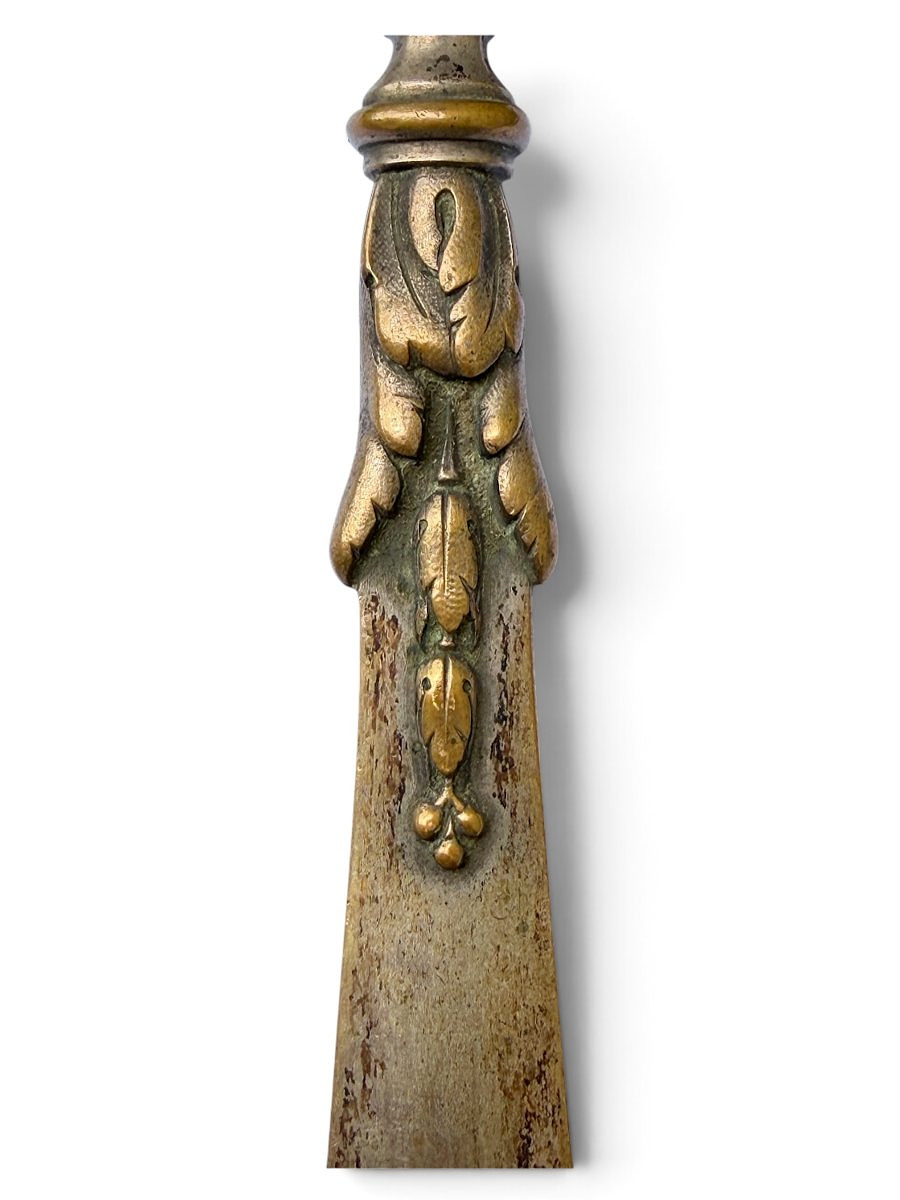 "diane" Letter Opener And Paper Cutter In Gilded Bronze, Louis XVI Style - Susse Frères - 19th Century-photo-2