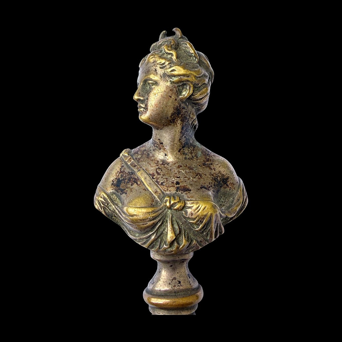 "diane" Letter Opener And Paper Cutter In Gilded Bronze, Louis XVI Style - Susse Frères - 19th Century-photo-3