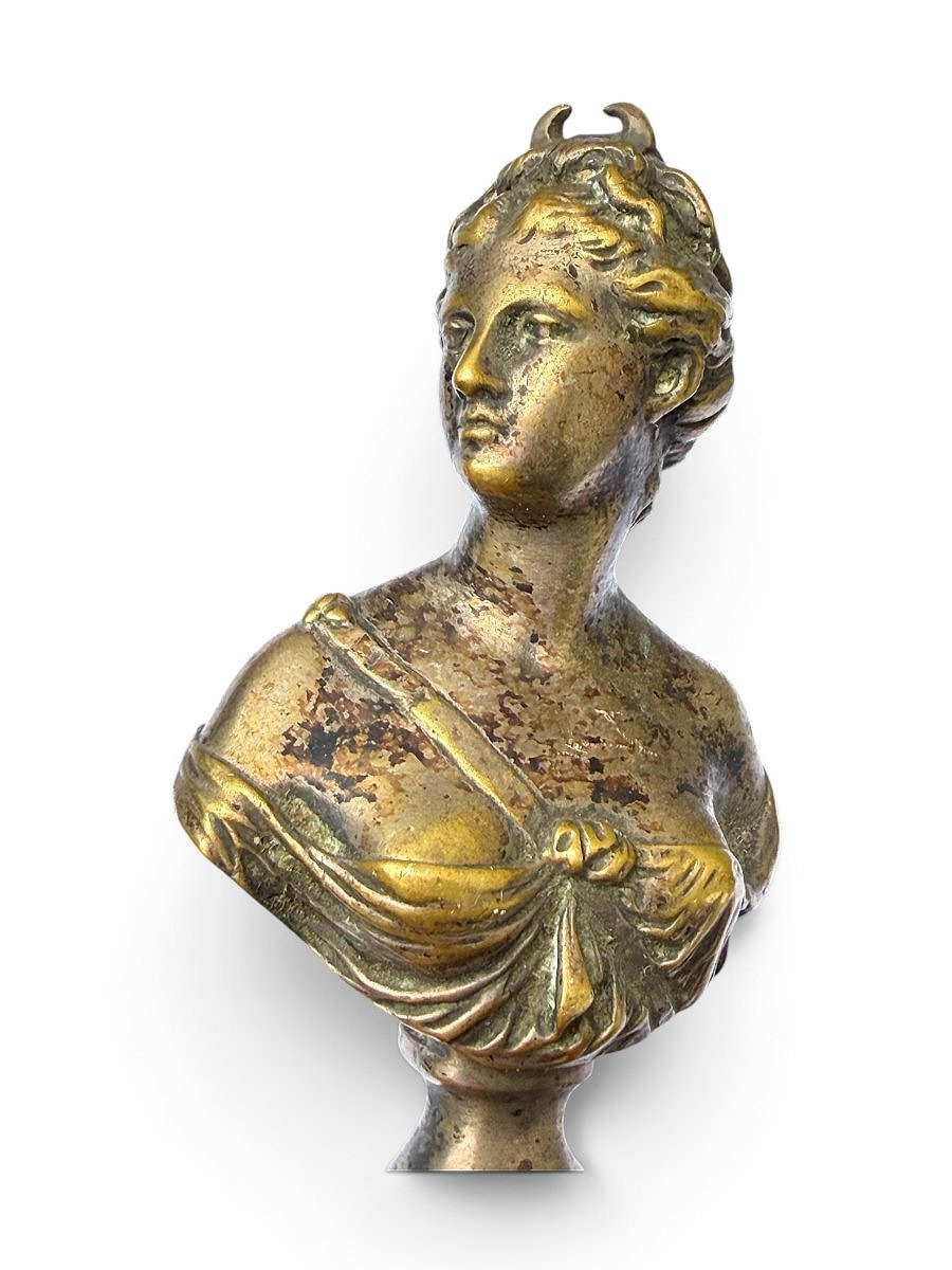 "diane" Letter Opener And Paper Cutter In Gilded Bronze, Louis XVI Style - Susse Frères - 19th Century
