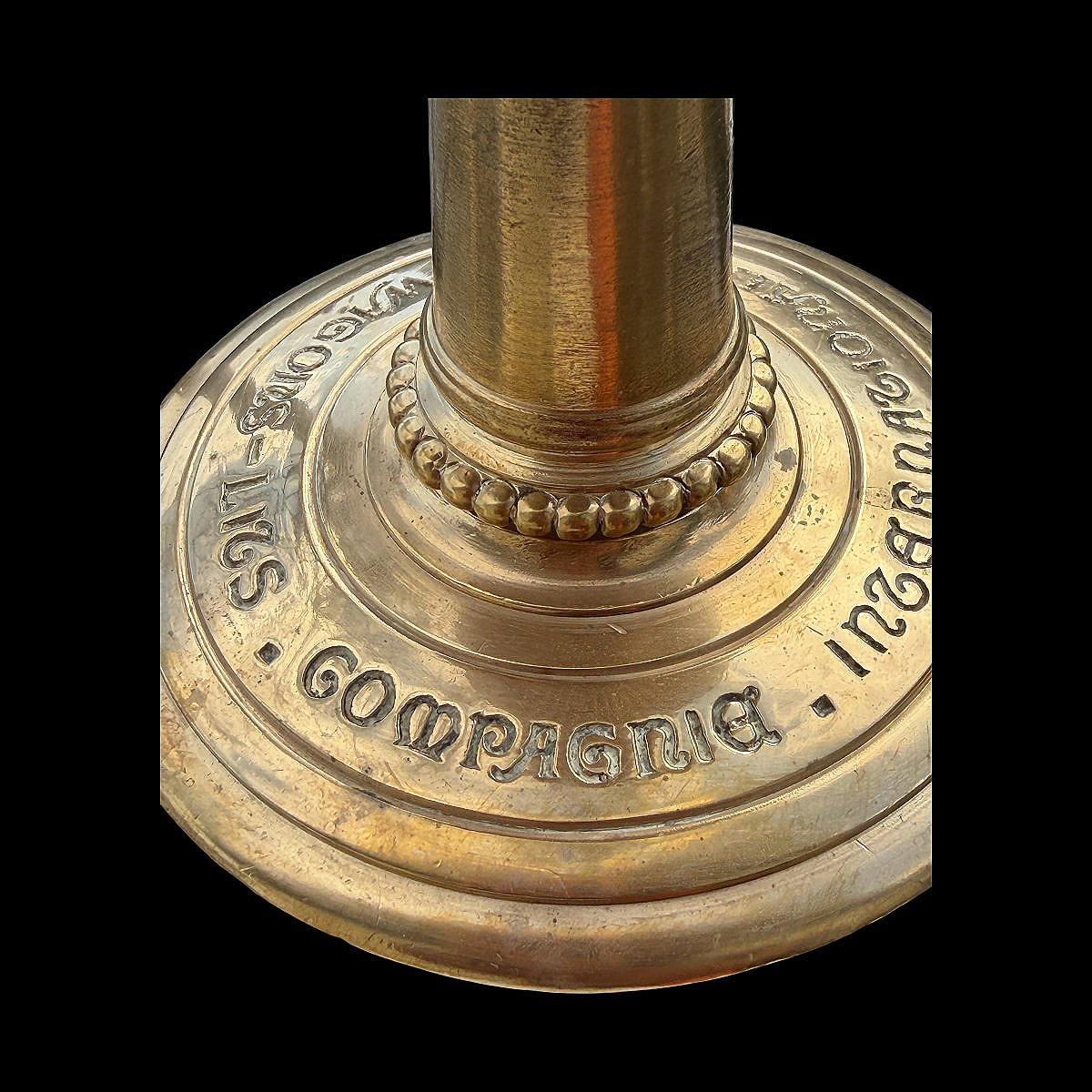Pair Of Bronze Candlesticks By The Compagnie Internationale Des Wagons-lits - H 11.5 Cm - Circa 1900-photo-3