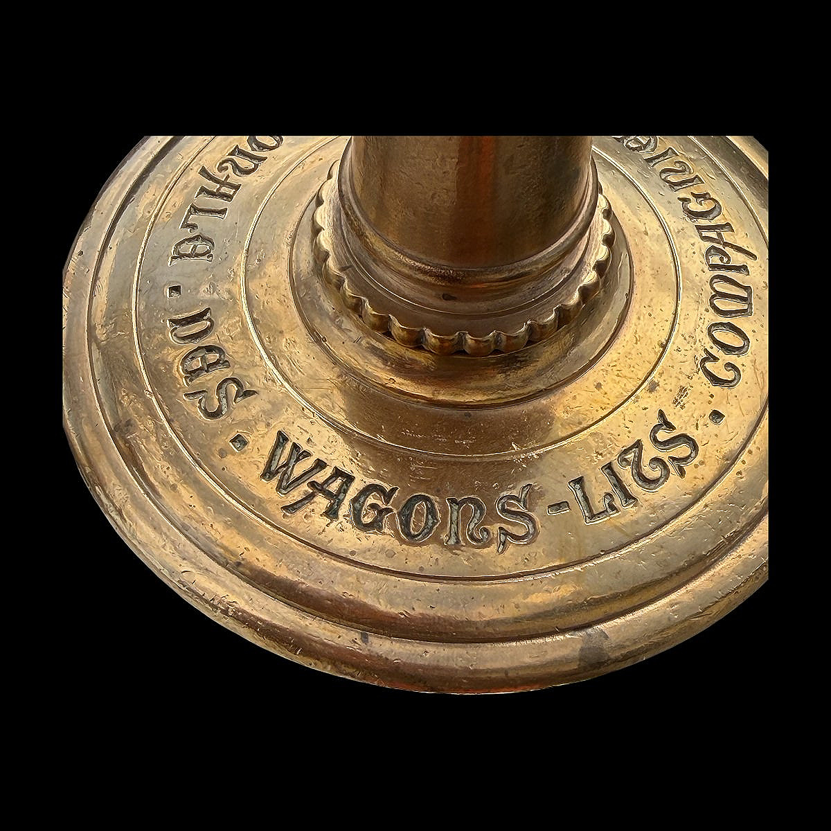 Pair Of Bronze Candlesticks By The Compagnie Internationale Des Wagons-lits - H 11.5 Cm - Circa 1900-photo-4