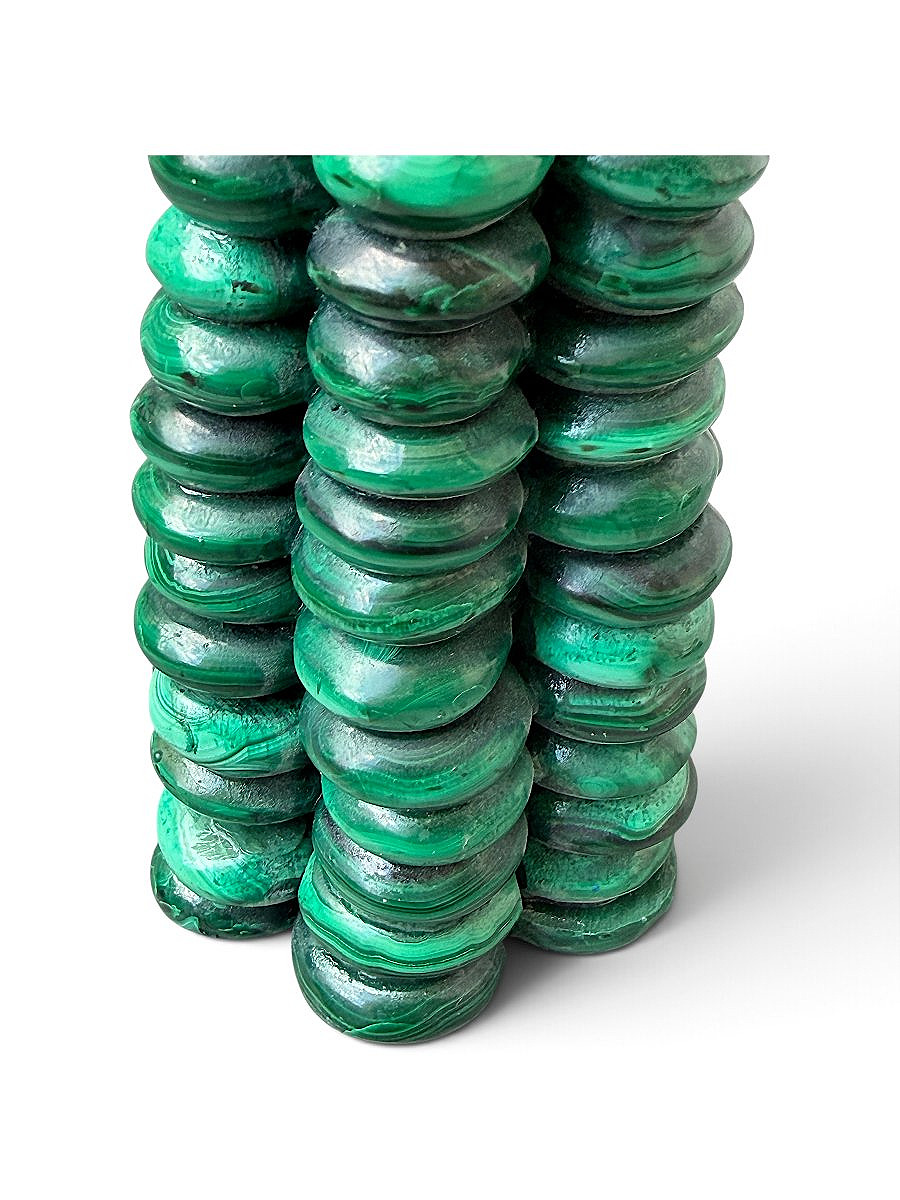 Sculpture Depicting An Ear Of Corn, Made Of Malachite - Italy - Mid-20th Century - Height: 28 Cm-photo-3