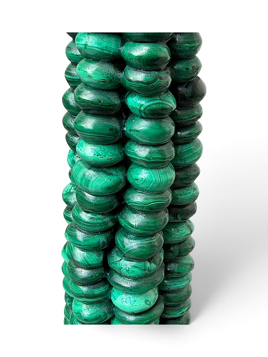 Sculpture Depicting An Ear Of Corn, Made Of Malachite - Italy - Mid-20th Century - Height: 28 Cm-photo-2