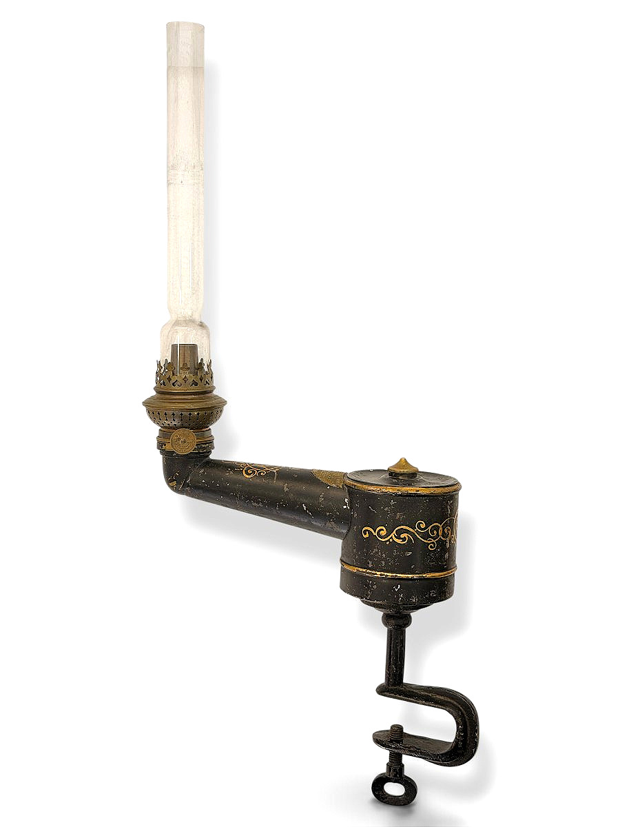 Chéri Desprin Kerosene Lamp For Sewing Machines, Patented Sgdg—france—late 19th Century, Circa 1900