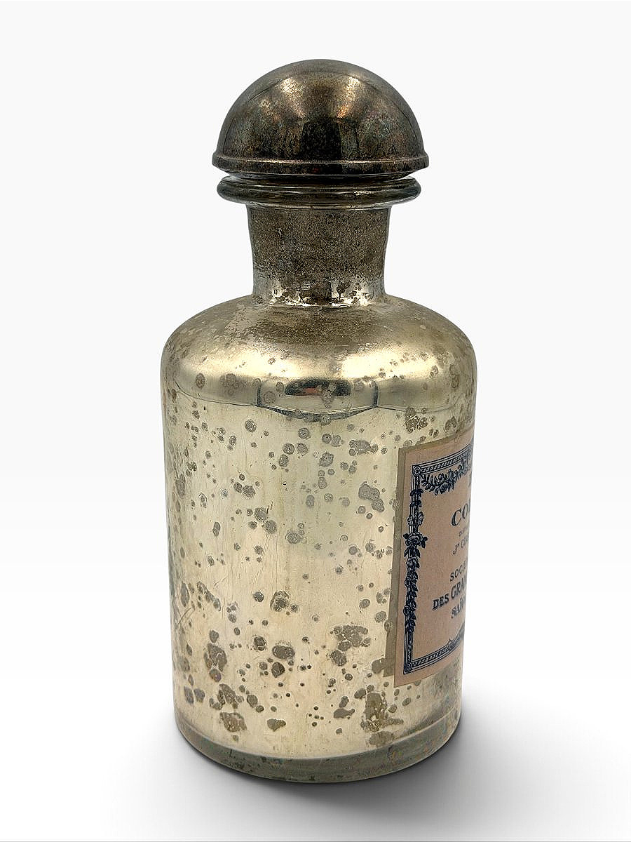 Flacon en verre mercurisé Eau de Cologne Giraud Fils Paris Grands Magasins Hanoi (Vers 1930)-photo-4