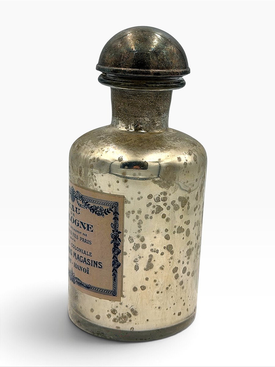 Flacon en verre mercurisé Eau de Cologne Giraud Fils Paris Grands Magasins Hanoi (Vers 1930)-photo-1