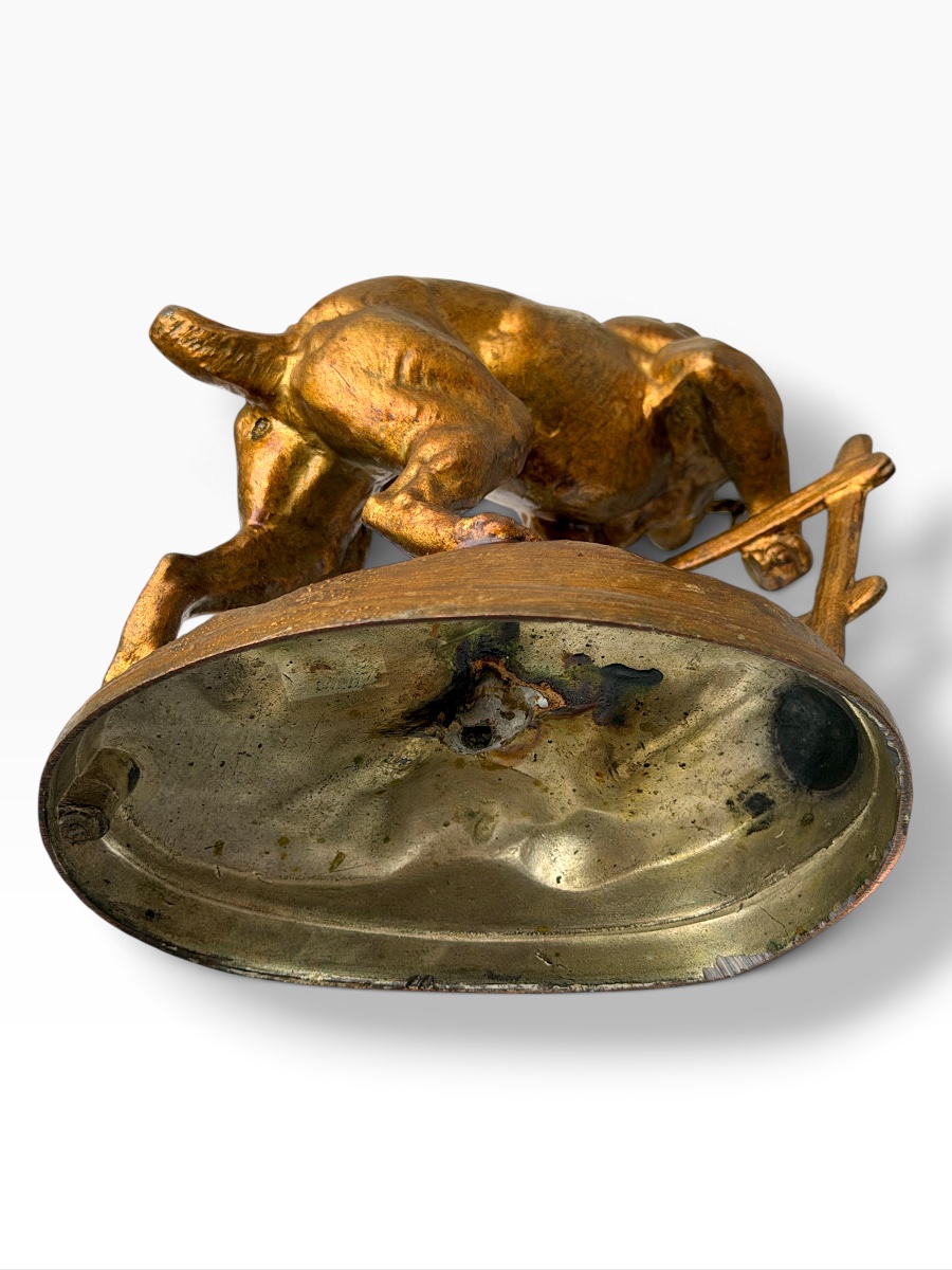 "dogue At The Gate" Watch Case, Gilded And Lacquered, Signed Valton—late 19th Century, Circa 1900-photo-2